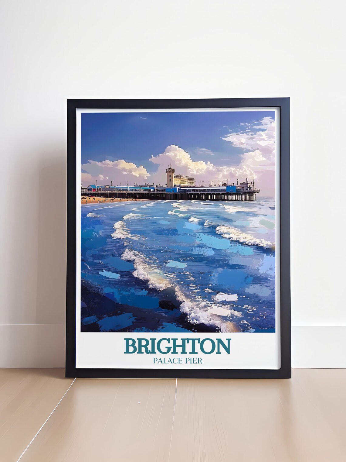 Brighton Palace Pier Ocean Waves Seaside England Travel Poster - Image 4