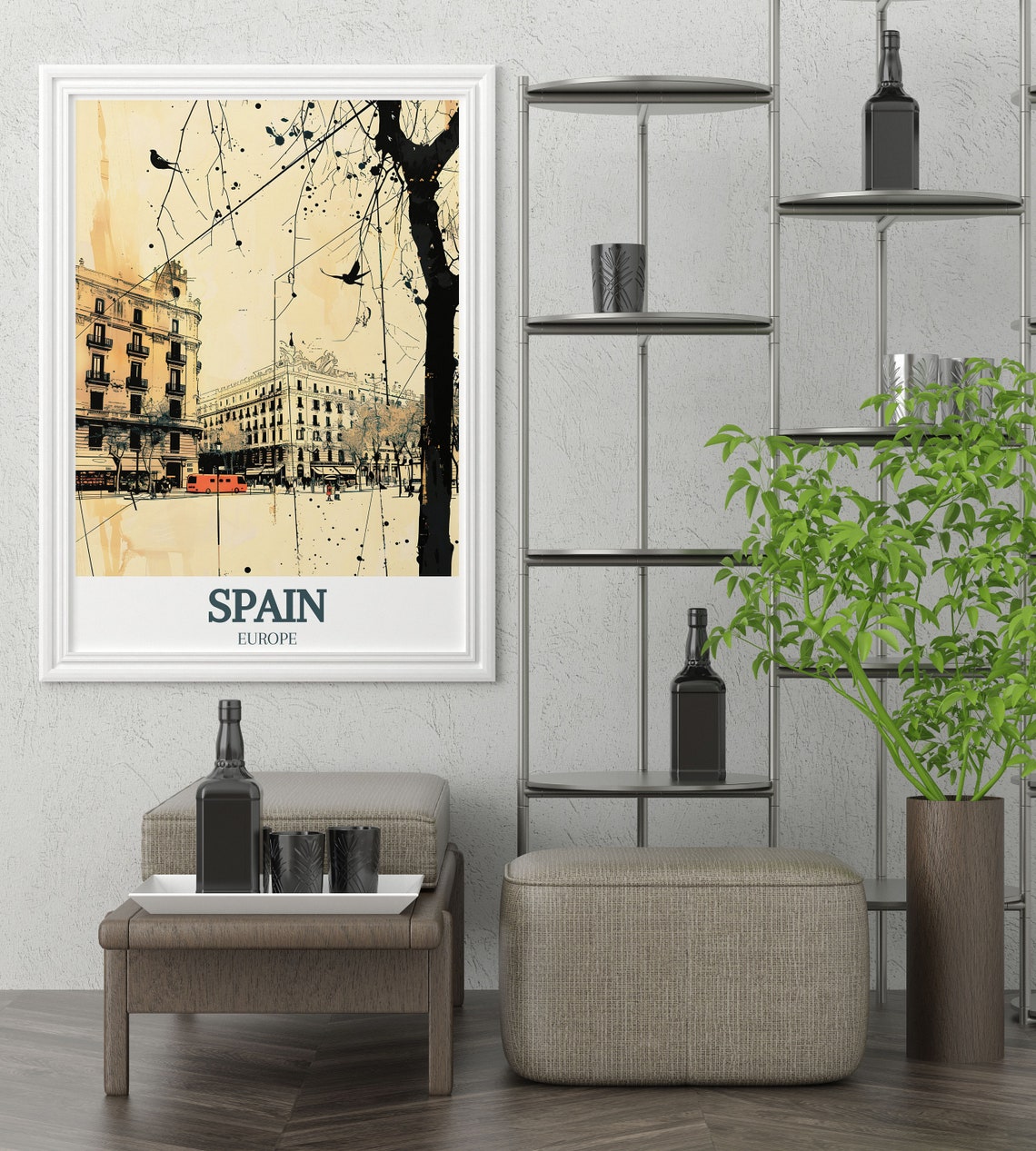 Spain Travel Print La Rambla Liceu Theatre And Asturias Wall Art Spain Art Gifts La Rambla Liceu Theatre And Asturias Posters - Image 4
