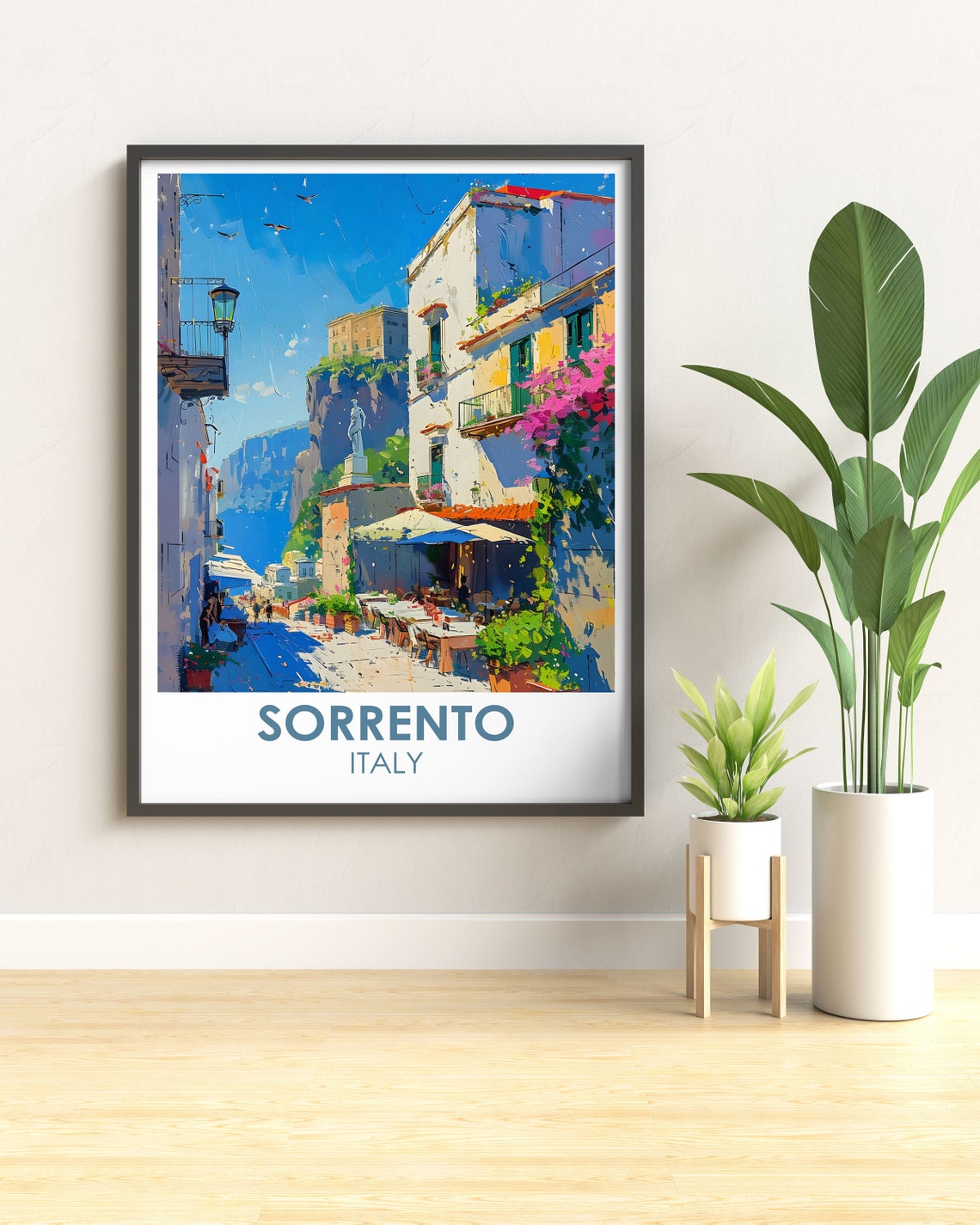Sorrento Poster Sorrento Print Travel Print Of Piaza Tasso Piaza Tasso In Sorrento Art Print - Image 2