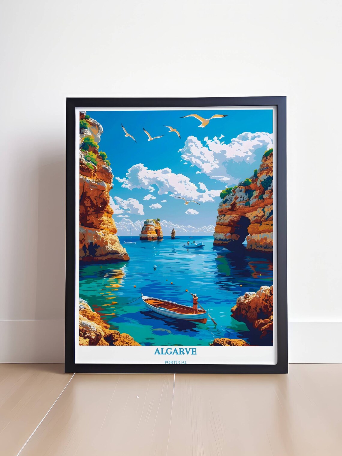 Algarve Travel Print, Benagil Sea Cave Poster - Image 4