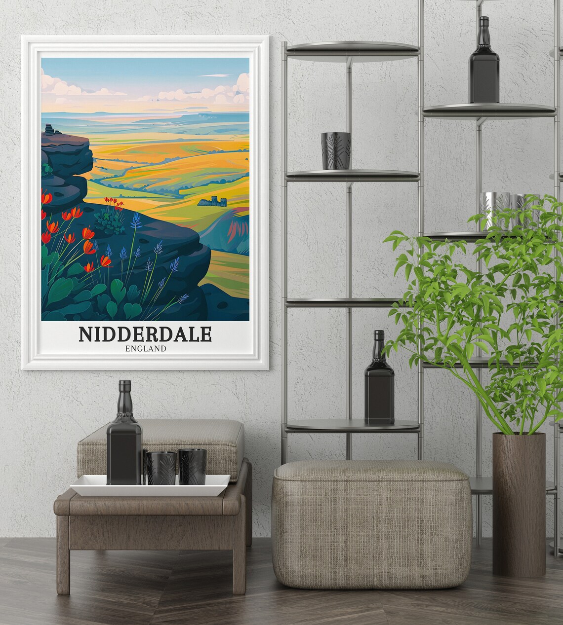 Nidderdale Travel Poster, Yorkshire Dales Route - Image 2