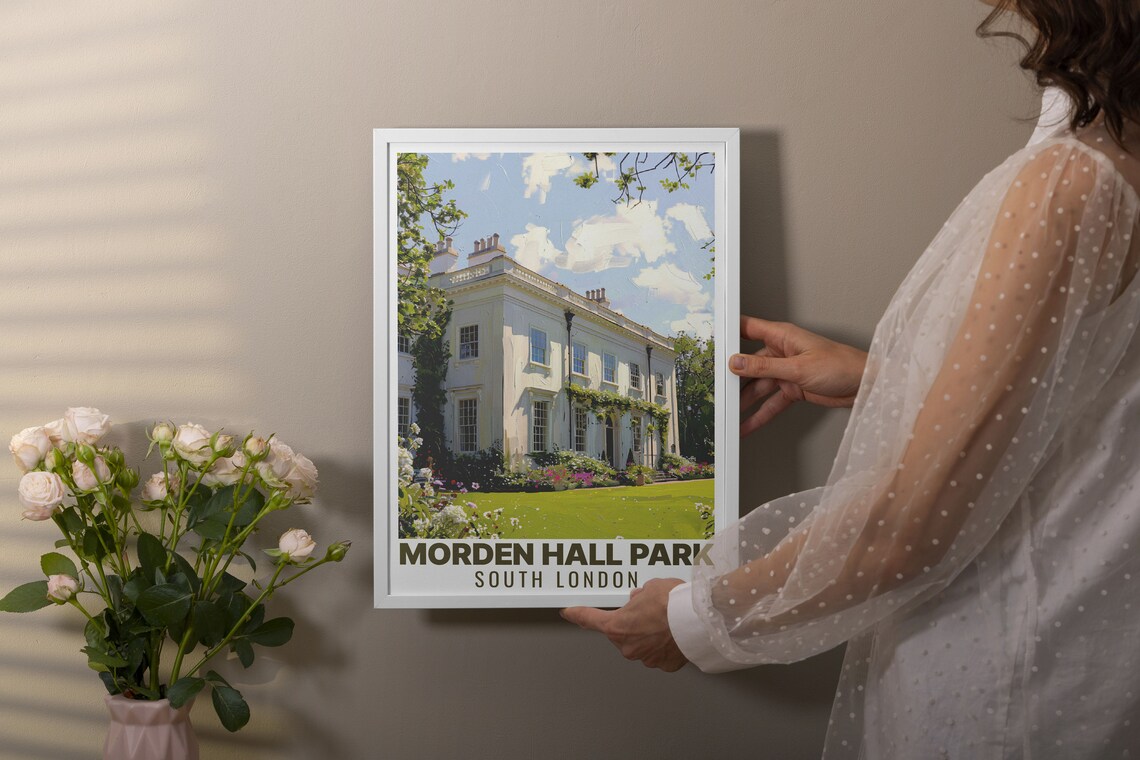 Morden Hall Park Georgian Manor House Flower Garden Lawn Poster - Image 2
