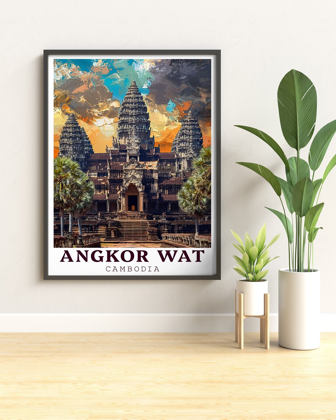 Angkor Wat Iconic Three Towers Sunrise Cambodia Travel Poster - Image 2