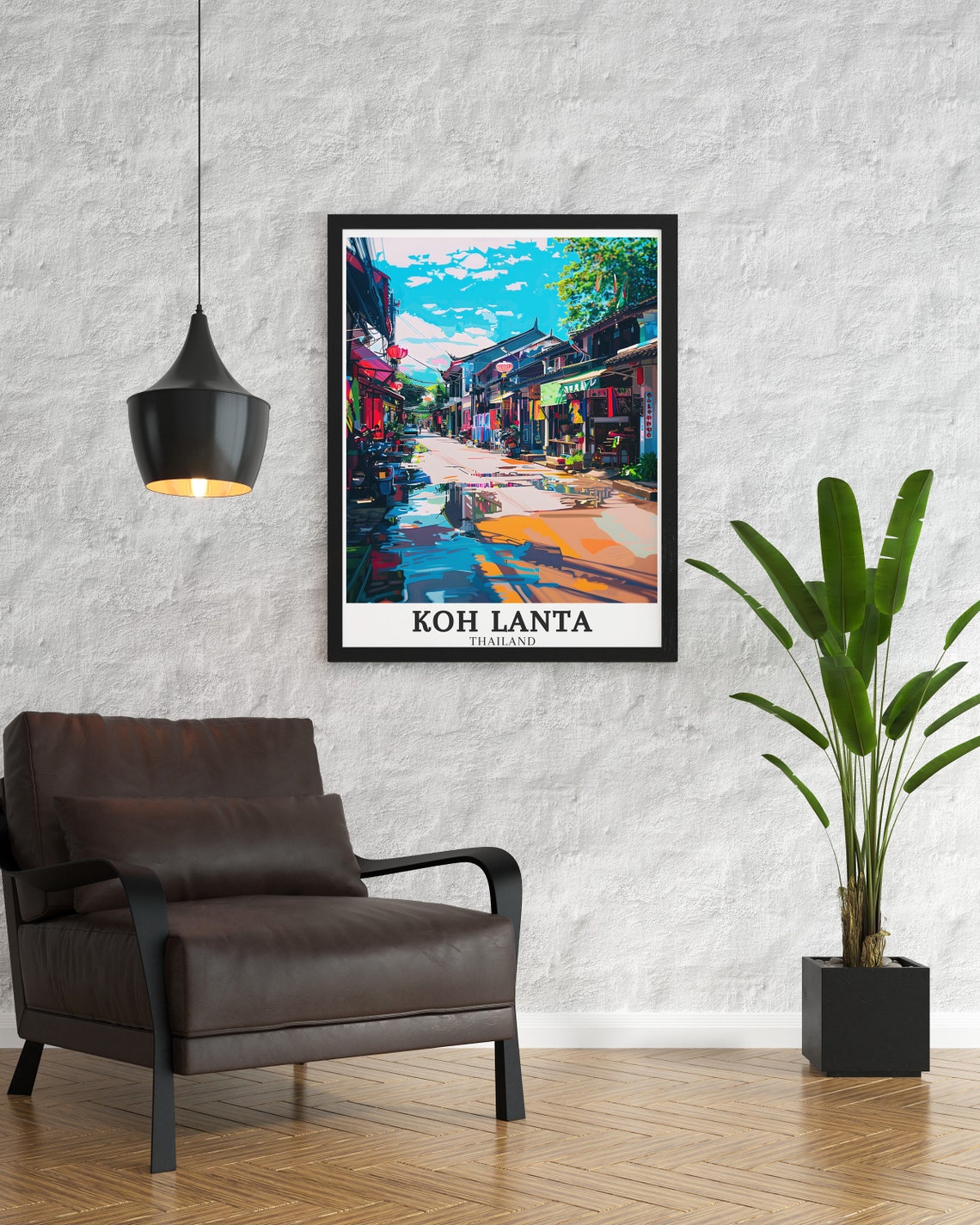 Koh Lanta Travel Poster Ko Lanta Yai And Lanta Old Town Art Ko Lanta Yai And Lanta Old Town Art Koh Lanta Poster - Image 2