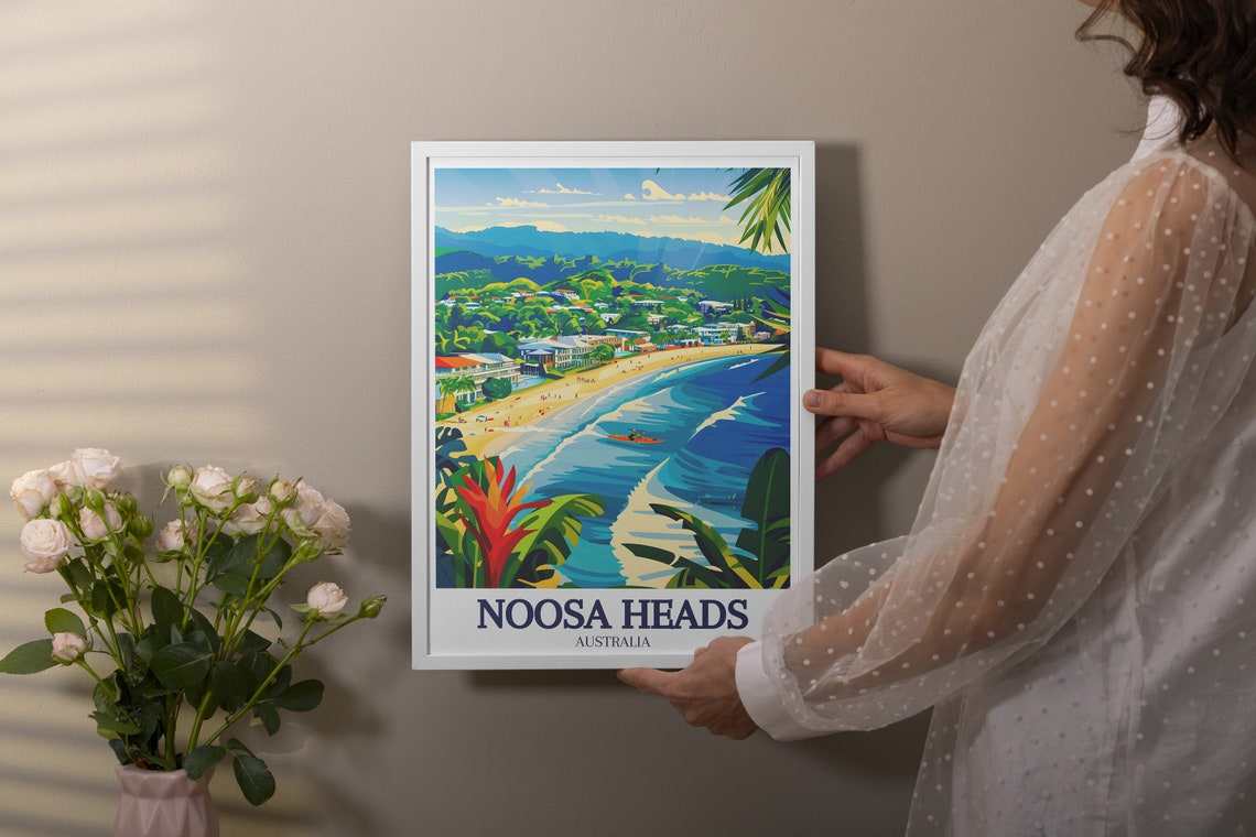 Noosa Heads Main Beach Panorama Surfers Queensland Australia Poster - Image 3