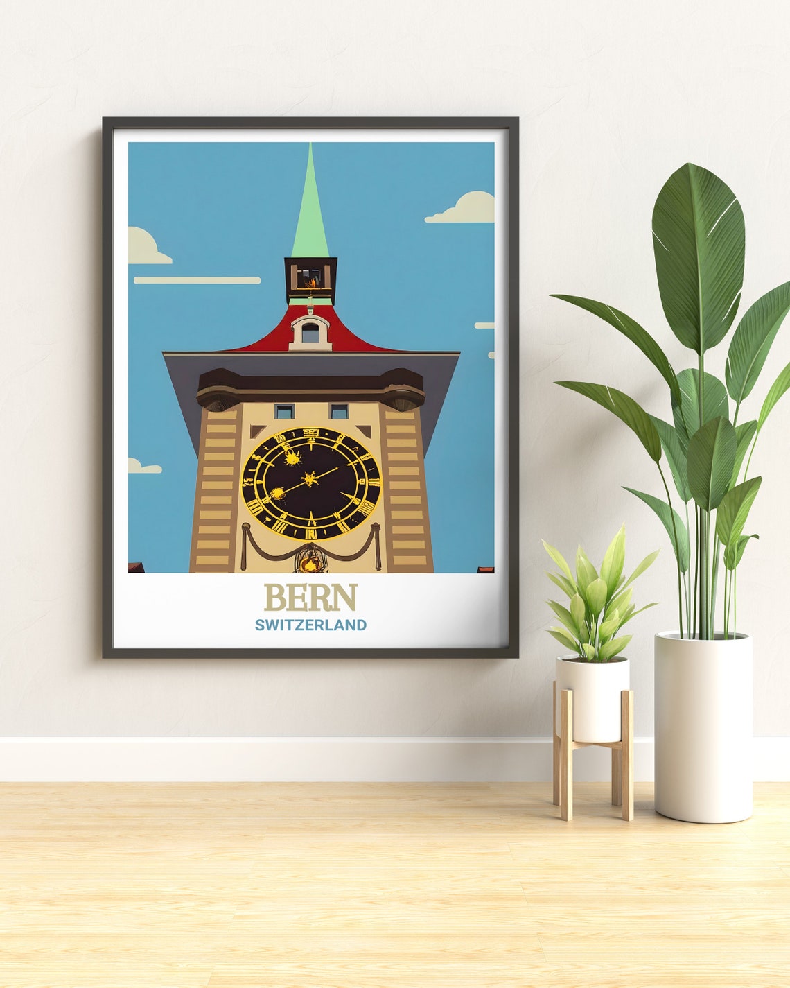 Bern Travel Art Federal Palace Swiss Decor Federal Palace Travel Poster Federal Palace Wall Decor Bern Travel Gift - Image 3