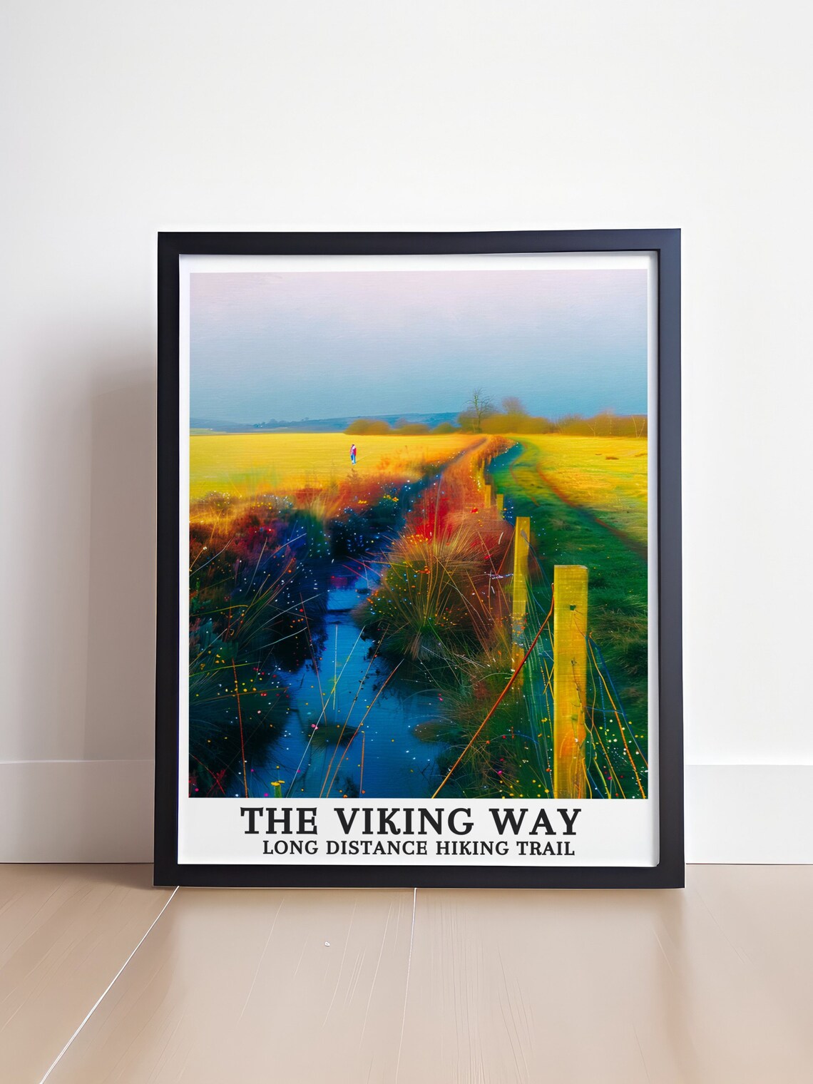 The Viking Way Long Distance Hiking Trail Golden Meadow Poster - Image 4