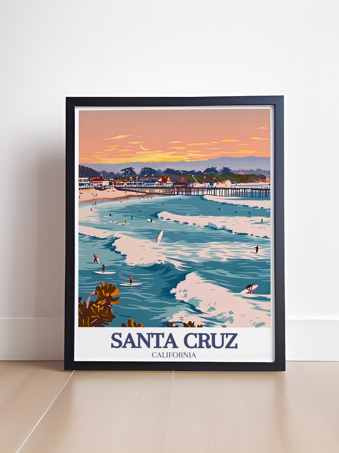 Santa Cruz Beach Boardwalk And Wharf Art Print - Image 4
