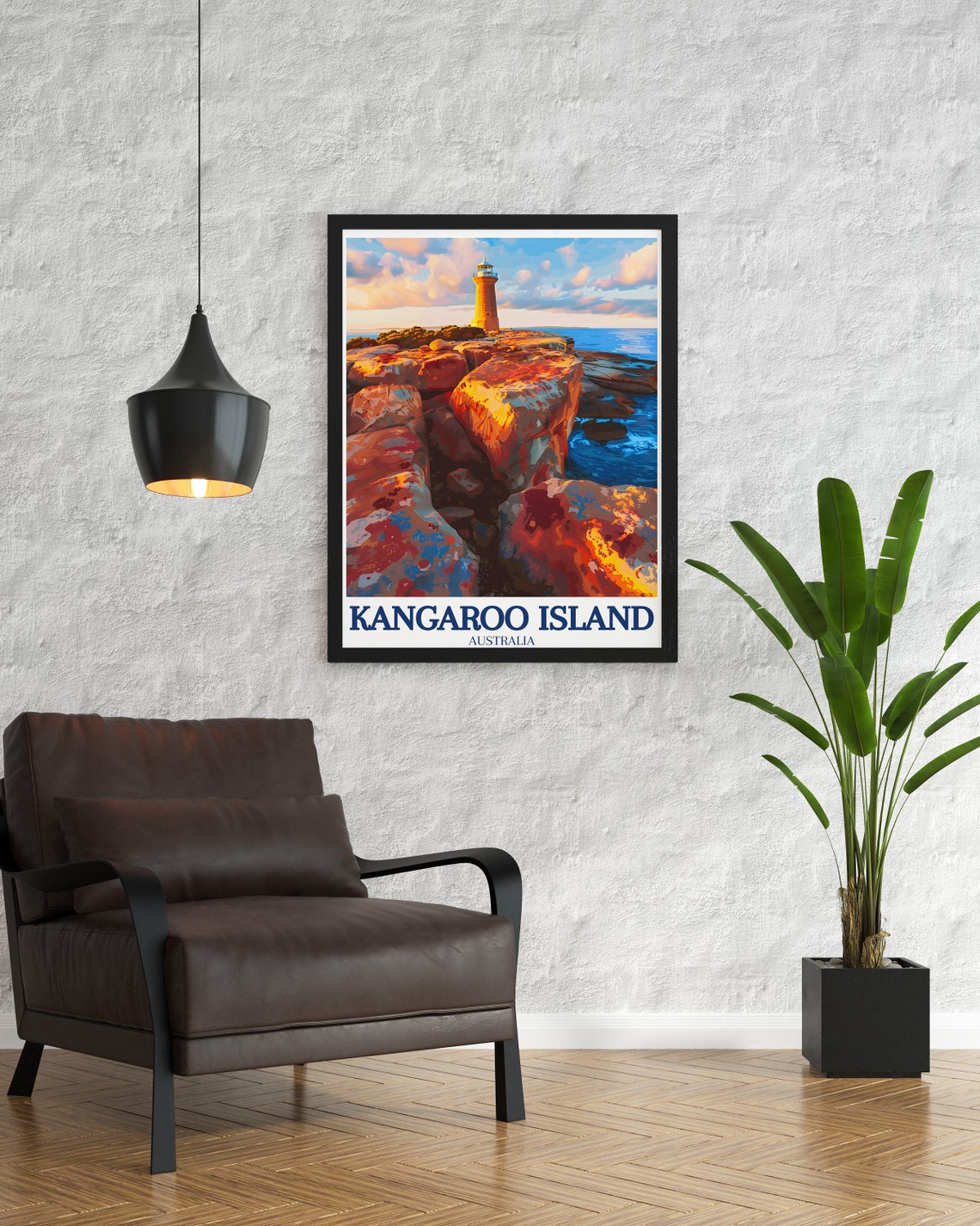 Kangaroo Island Australia Cape Du Couedic Lighthouse Sunset Poster - Image 3