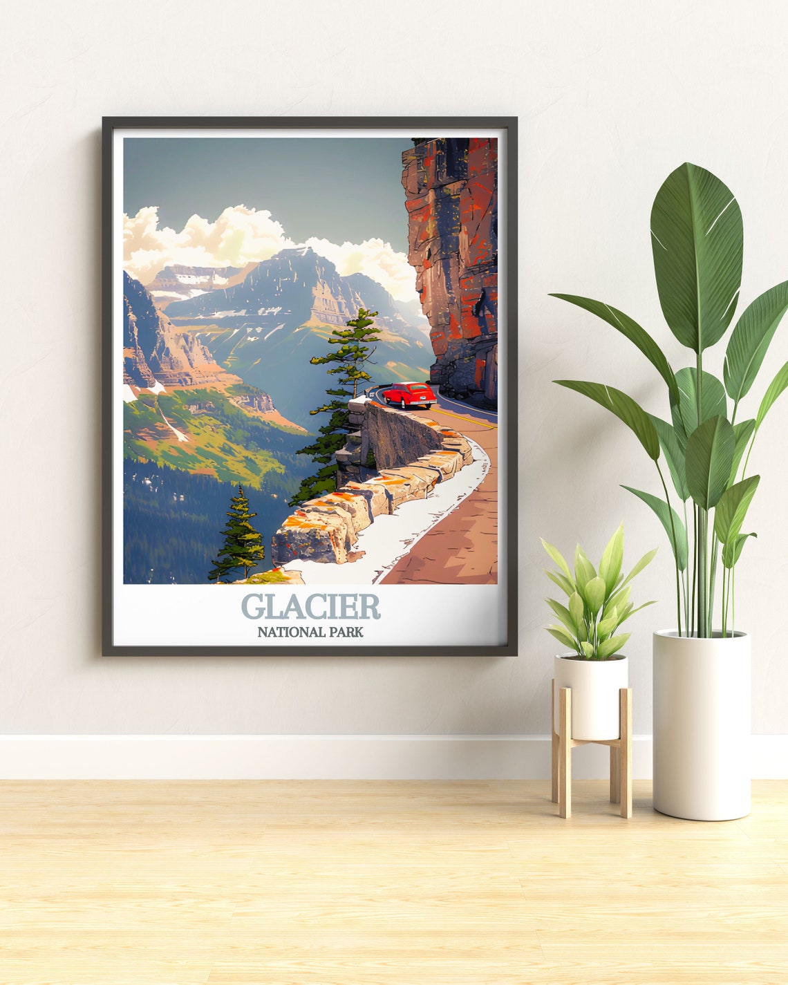 Glacier National Park Going to the Sun Road Mountain Drive Poster - Image 2