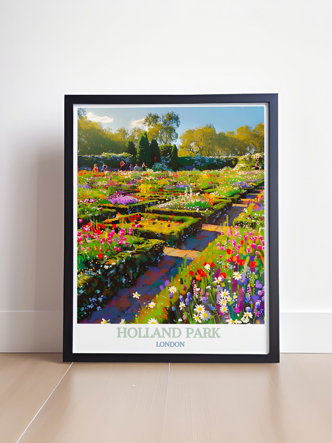 Holland Park Summer Flower Garden Beds In London Travel Poster - Image 4
