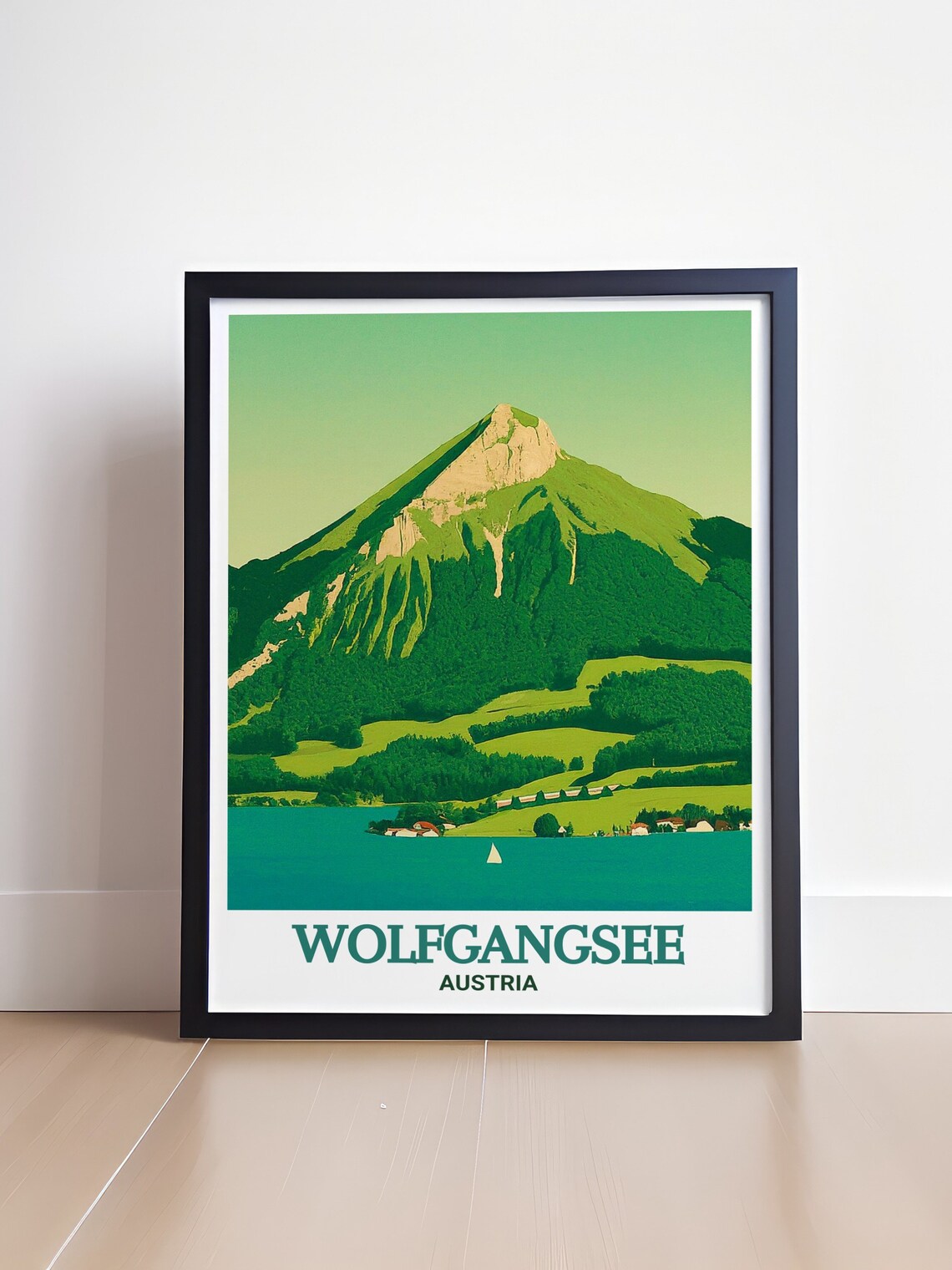 Wolfgangsee Austria Schafberg Mountain Lake Vintage Travel Poster - Image 4