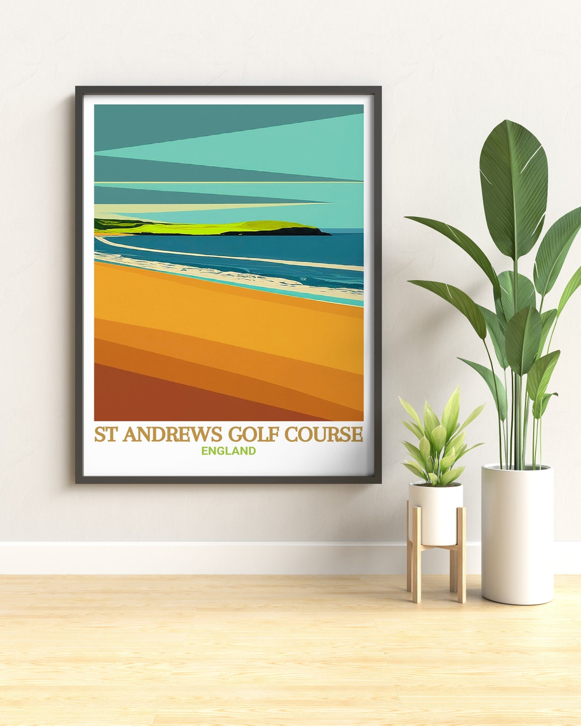 St Andrews Golf Course West Sands Beach Coastline Travel Poster - Image 3
