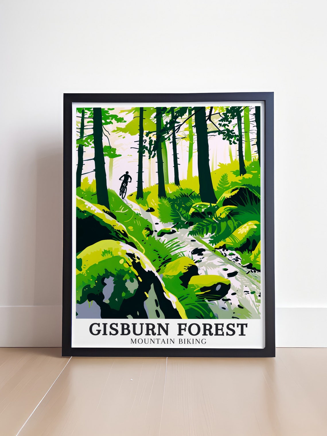 Gisburn Forest Mountain Biking Blue Route Trail Forest Sport Poster - Image 4