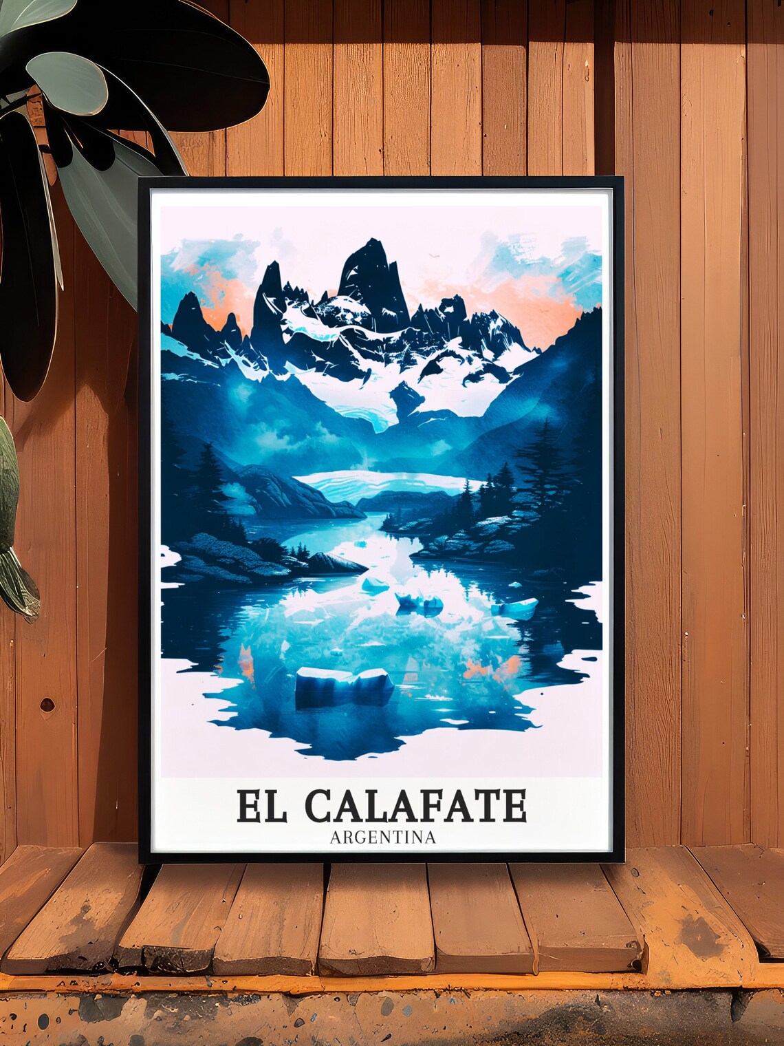 El Calafate Glacial Lagoon Ice Peaks Argentina Travel Poster - Image 3