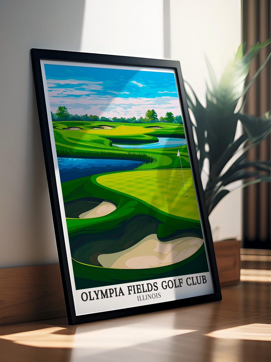 Olympia Fields Golf Club Illinois Emerald Fairways Travel Poster - Image 4