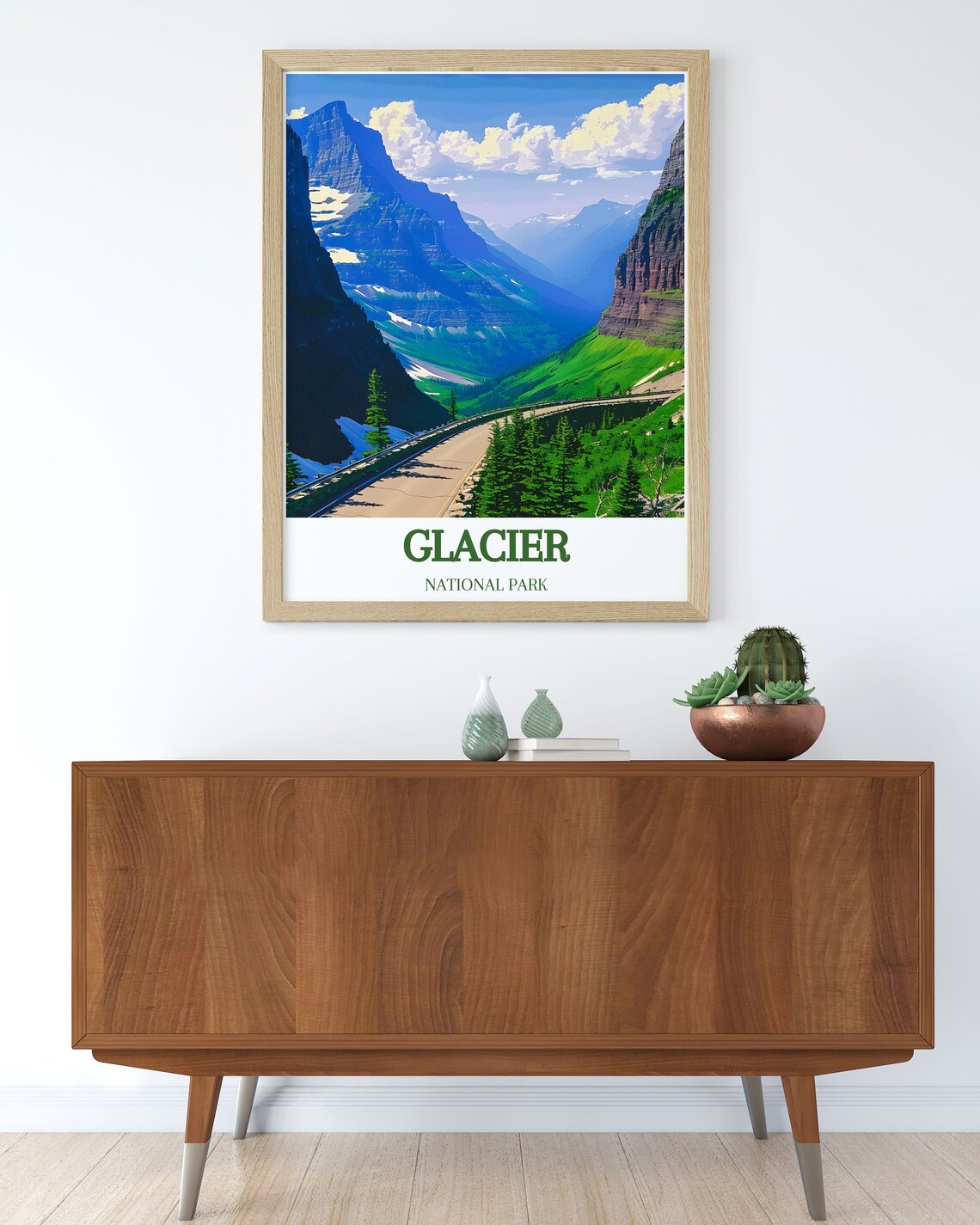Glacier National Park Going To The Sun Road Mountain View Poster - Image 3