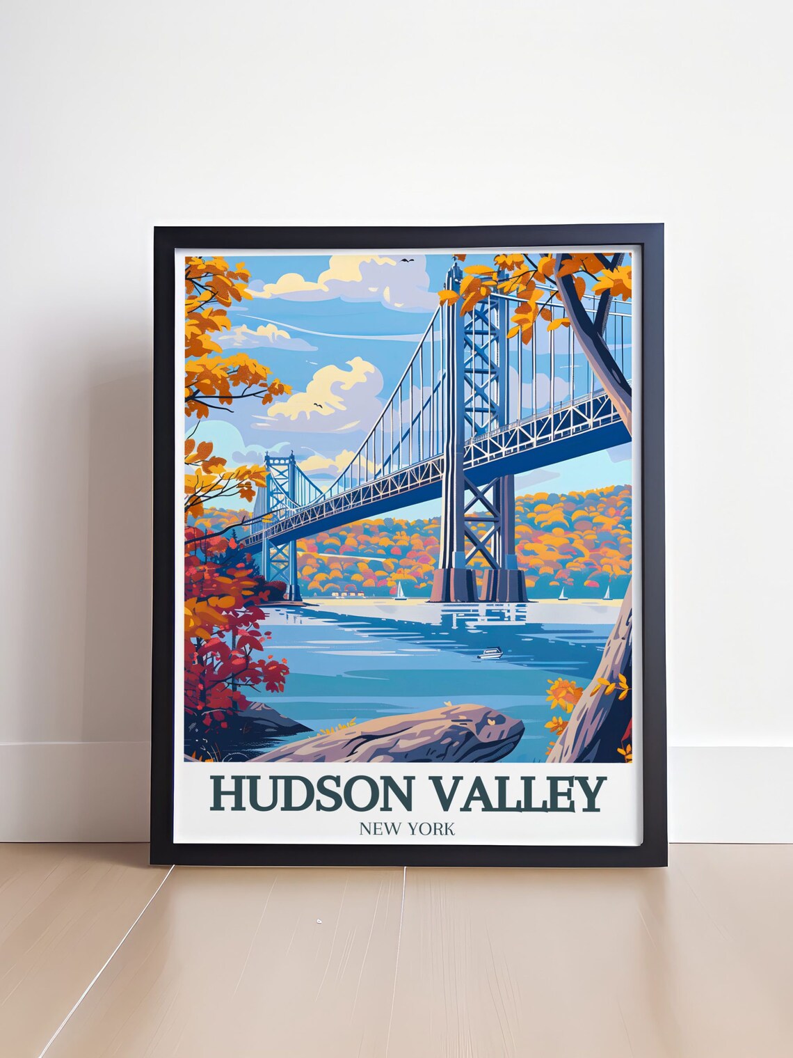 Hudson Valley Travel Poster, New York Map Art Print - Image 4