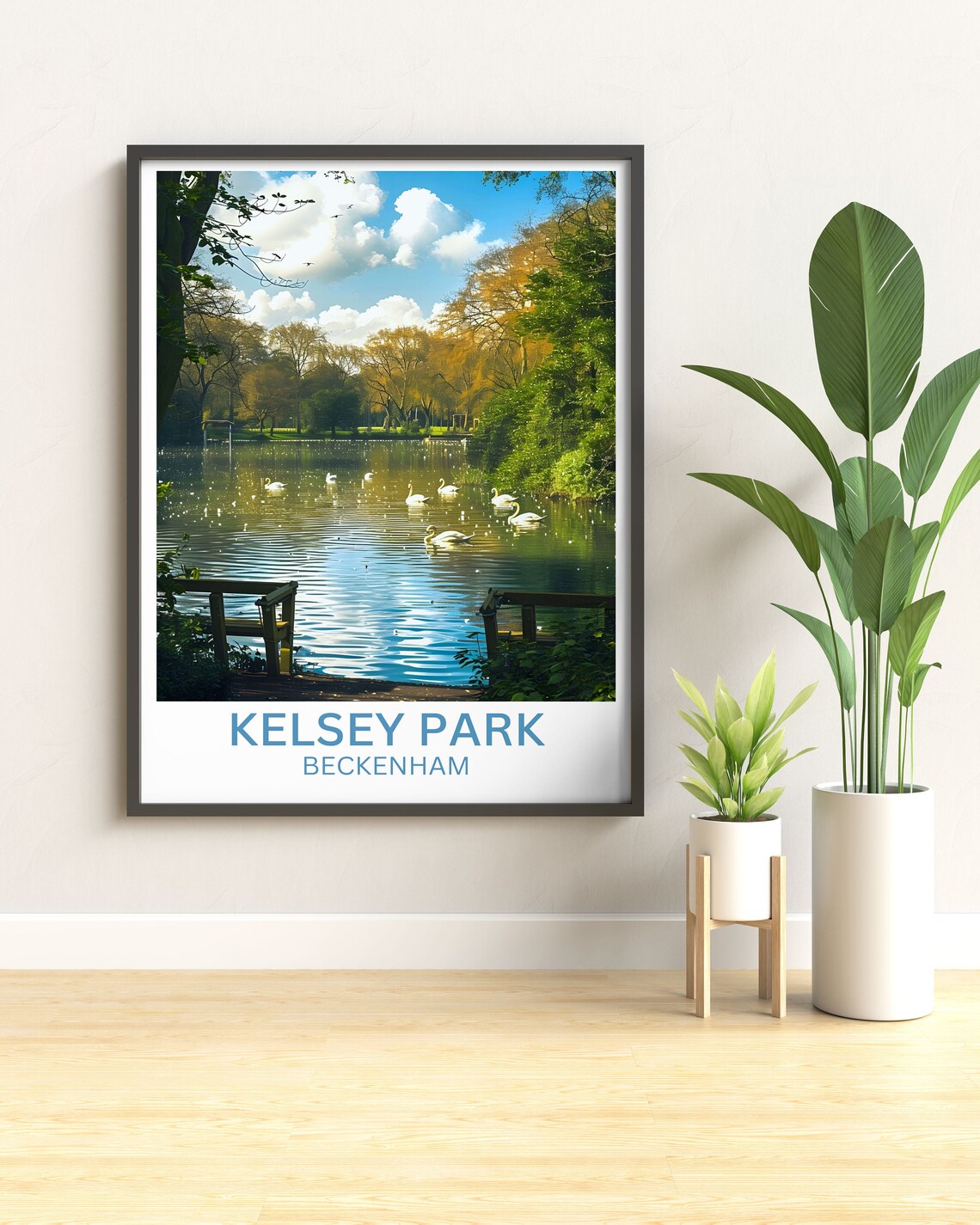 Kelsey Park Print Capturing The Natural Beauty Of London Beckenham Place Park Vintage Travel Art Collection - Image 3