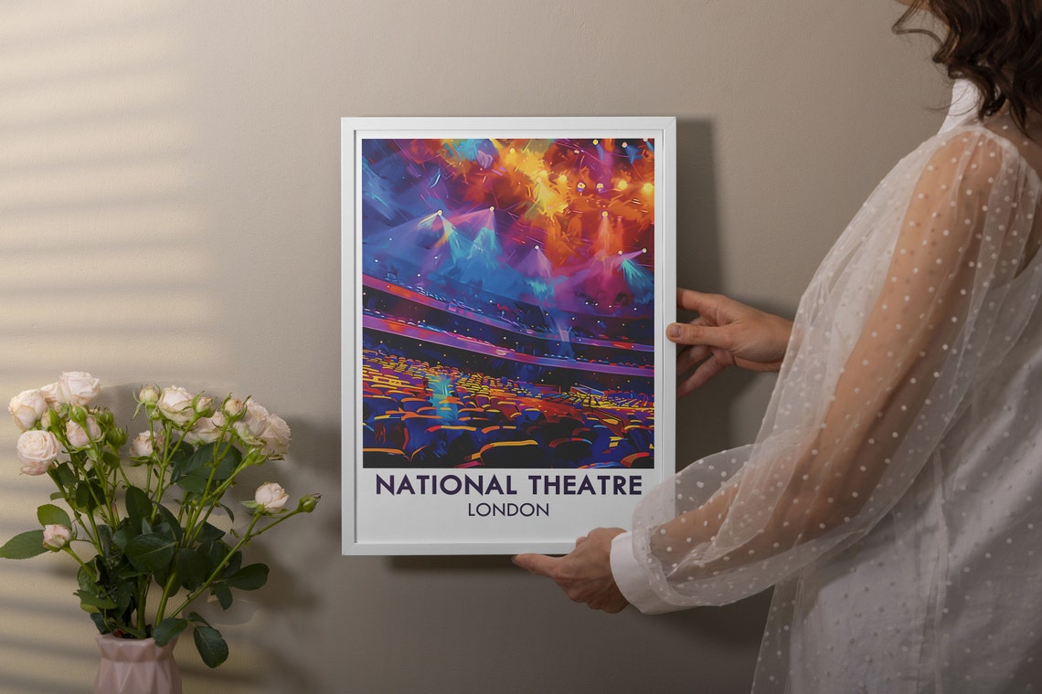 National Theatre Wall Art Olivier Theatre Art Print National Theatre Art Print London West End And National Theatre Art Print - Image 2