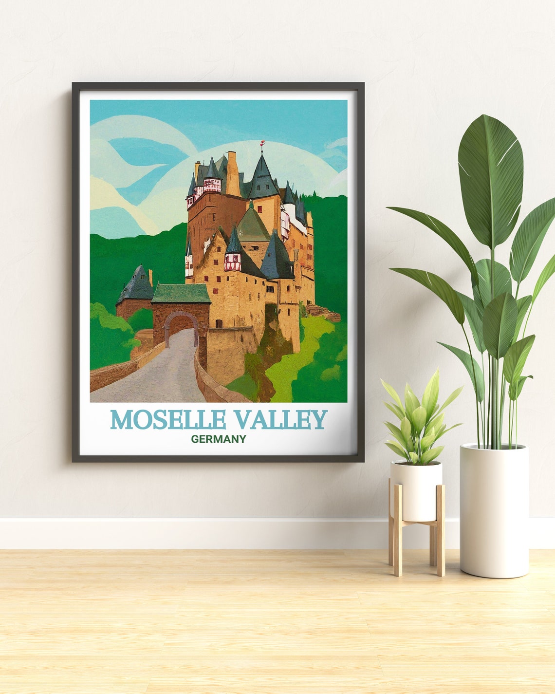 Moselle Valley Travel Poster Burg Eltz Decor Burg Eltz Art And Poster Burg Eltz Travel Poster Moselle Valley Gift - Image 3