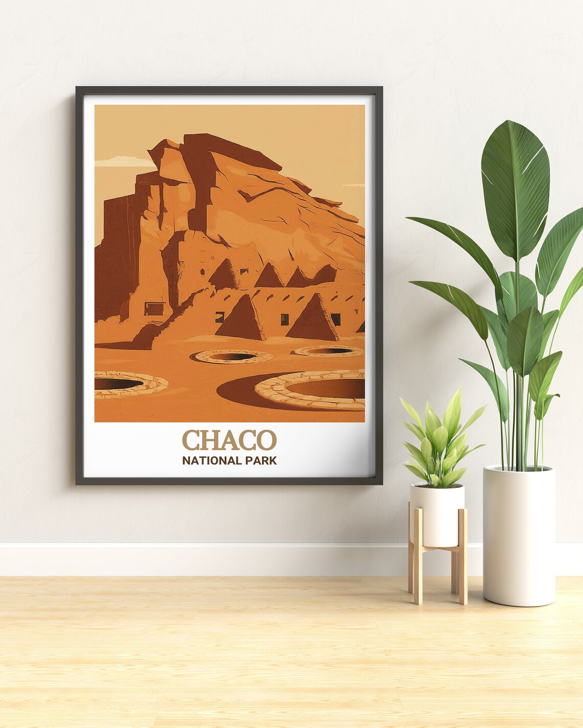 Chaco National Park Ancient Kiva Ruins Warm Desert Travel Poster - Image 2
