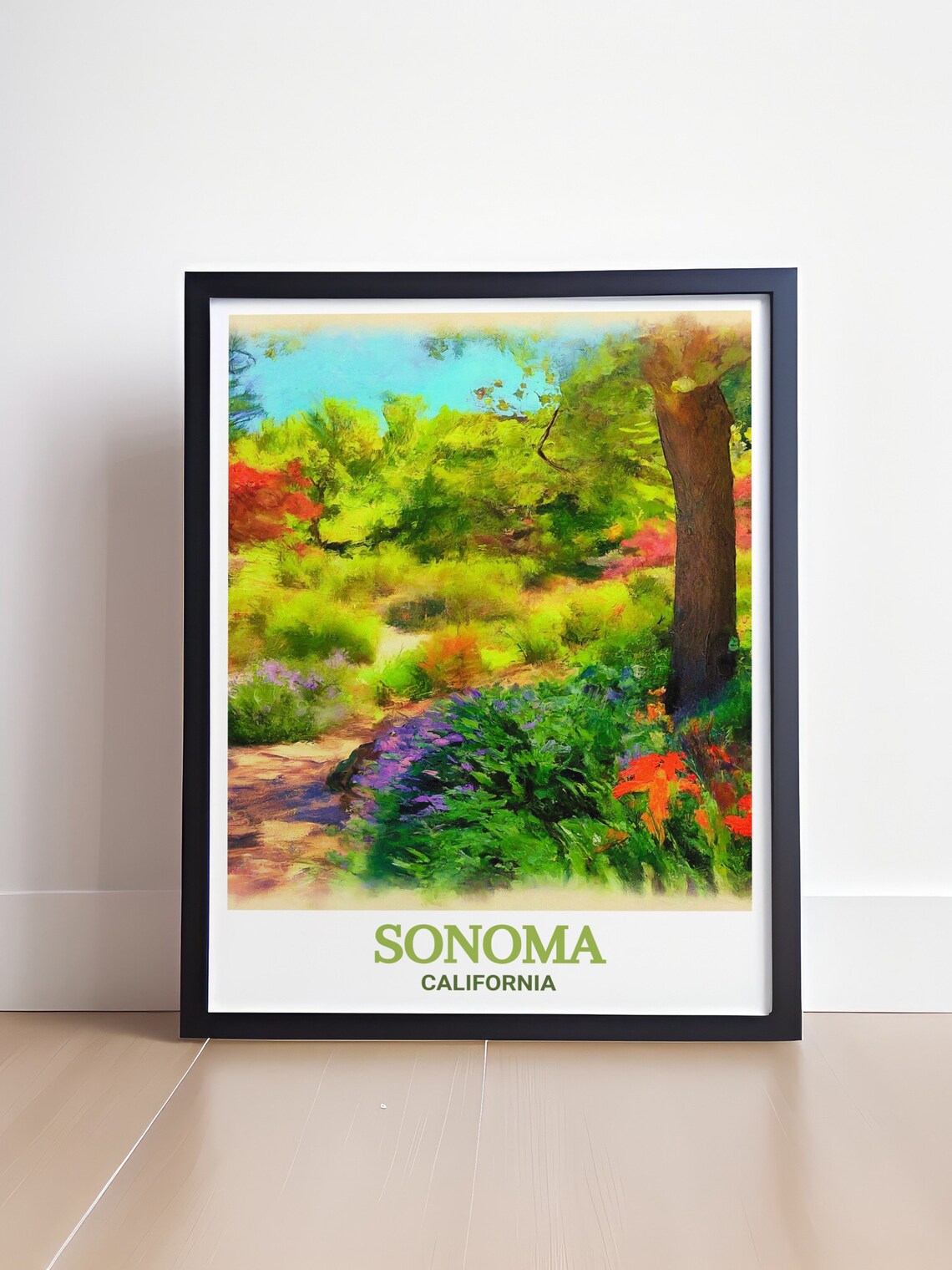 Sonoma Travel Poster Quarryhill Botanical Garden Poster Sonoma Travel Print Quarryhill Botanical Garden Decor Sonoma Gifts - Image 4