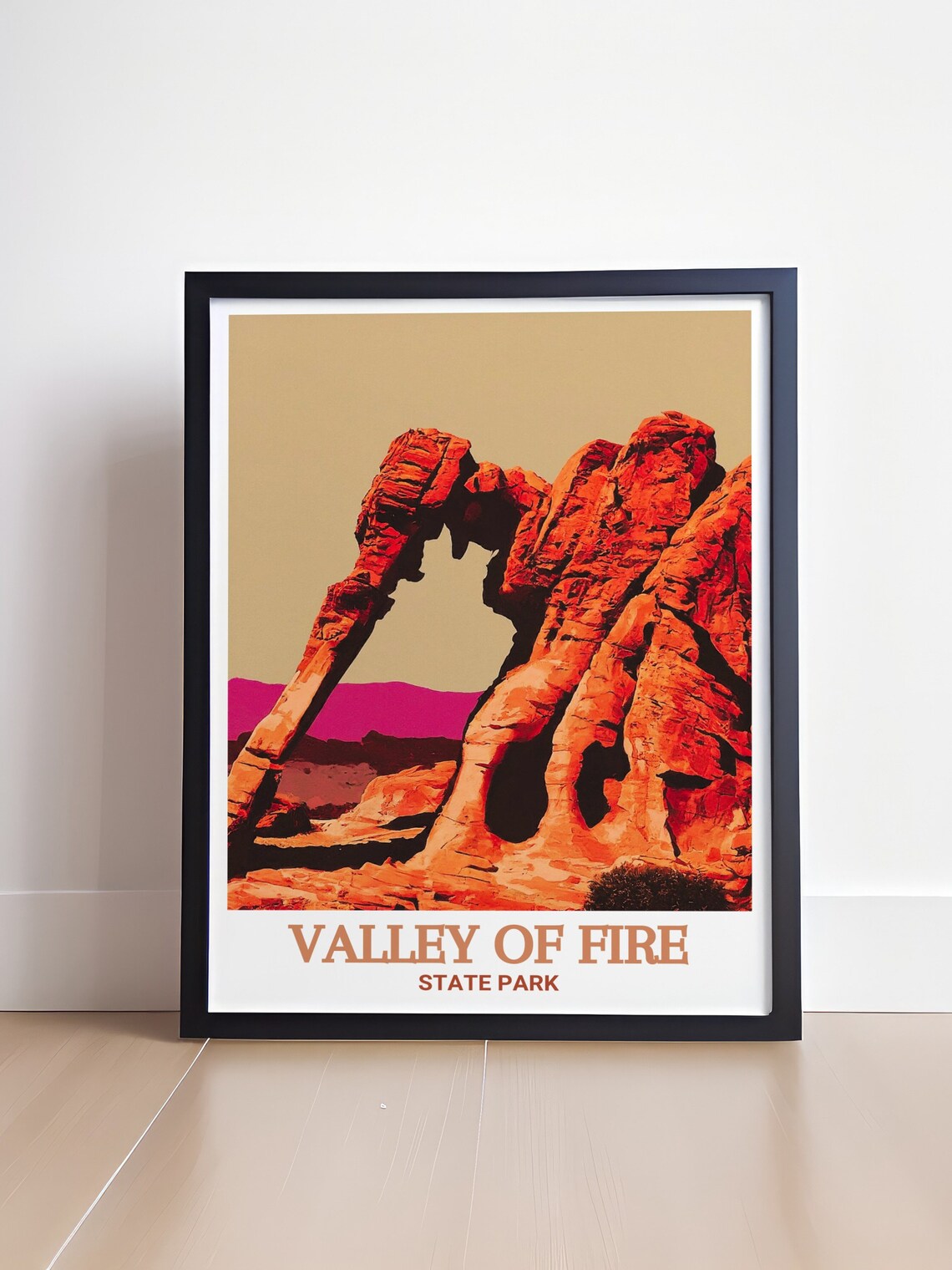 Valley Of Fire State Park Elephant Rock Vintage Travel Poster - Image 4