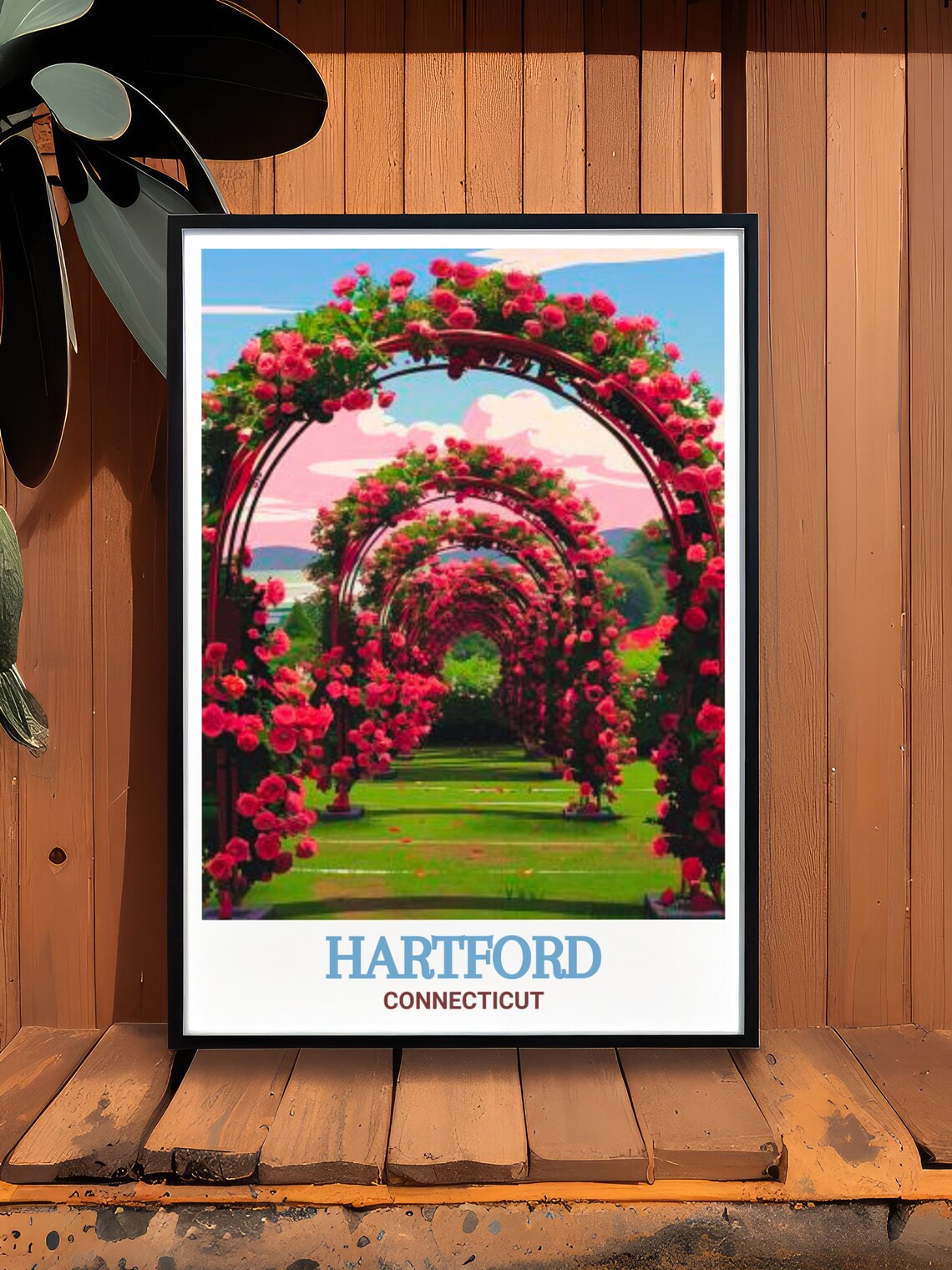 Hartford Connecticut Elizabeth Park Rose Garden Travel Poster - Image 3