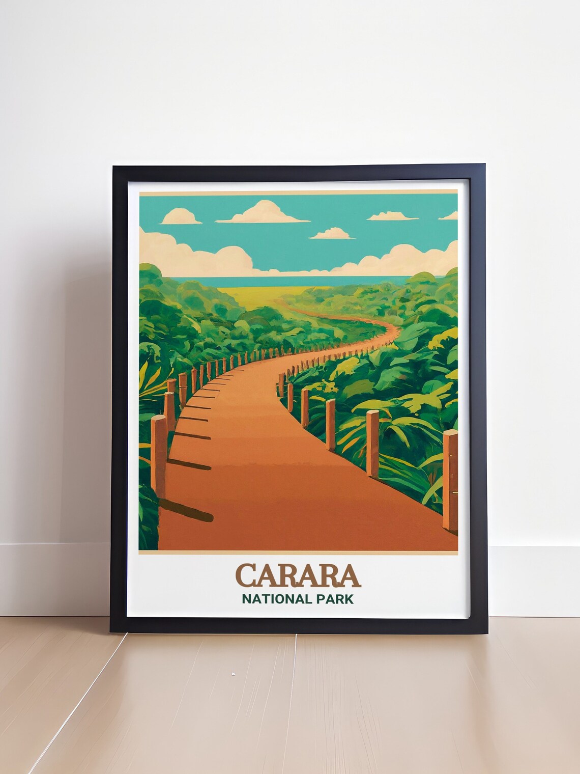 Carara National Park Jungle Trail with Wooden Rails Travel Poster - Image 4