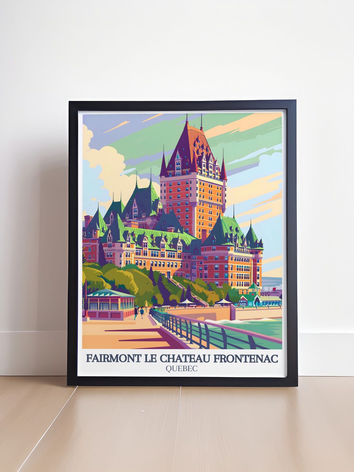 Fairmont Le Chateau Frontenac Quebec Castle Hotel Travel Poster - Image 4