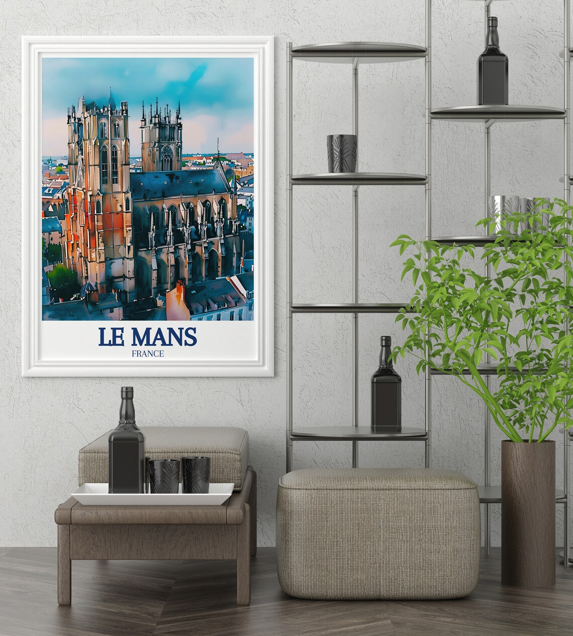 Le Mans Cathedral Saint Julien Gothic Bell Towers France Poster - Image 3