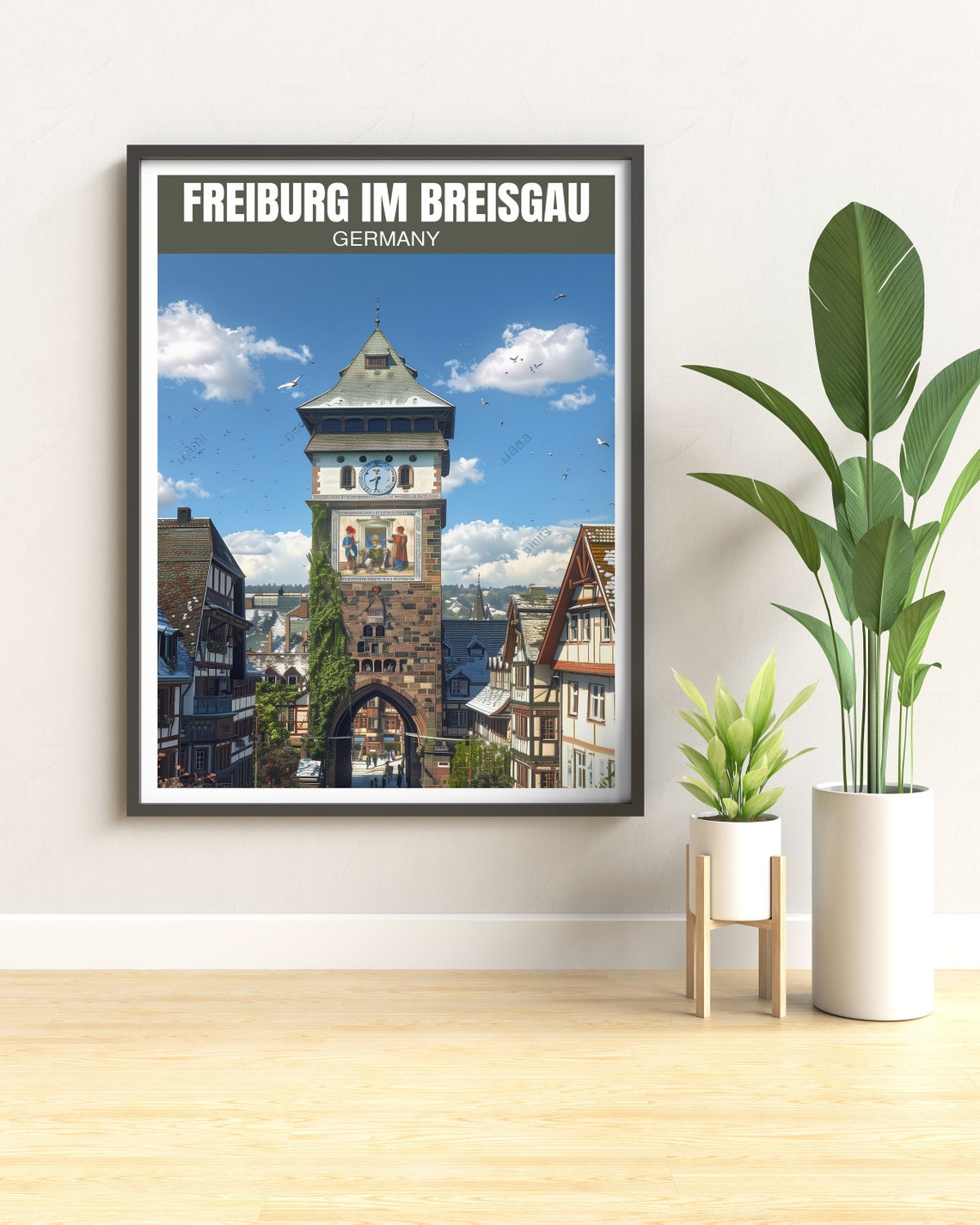 Germany Freiburg im Breisgau Schwabentor Gate Tower Old Town Poster - Image 2