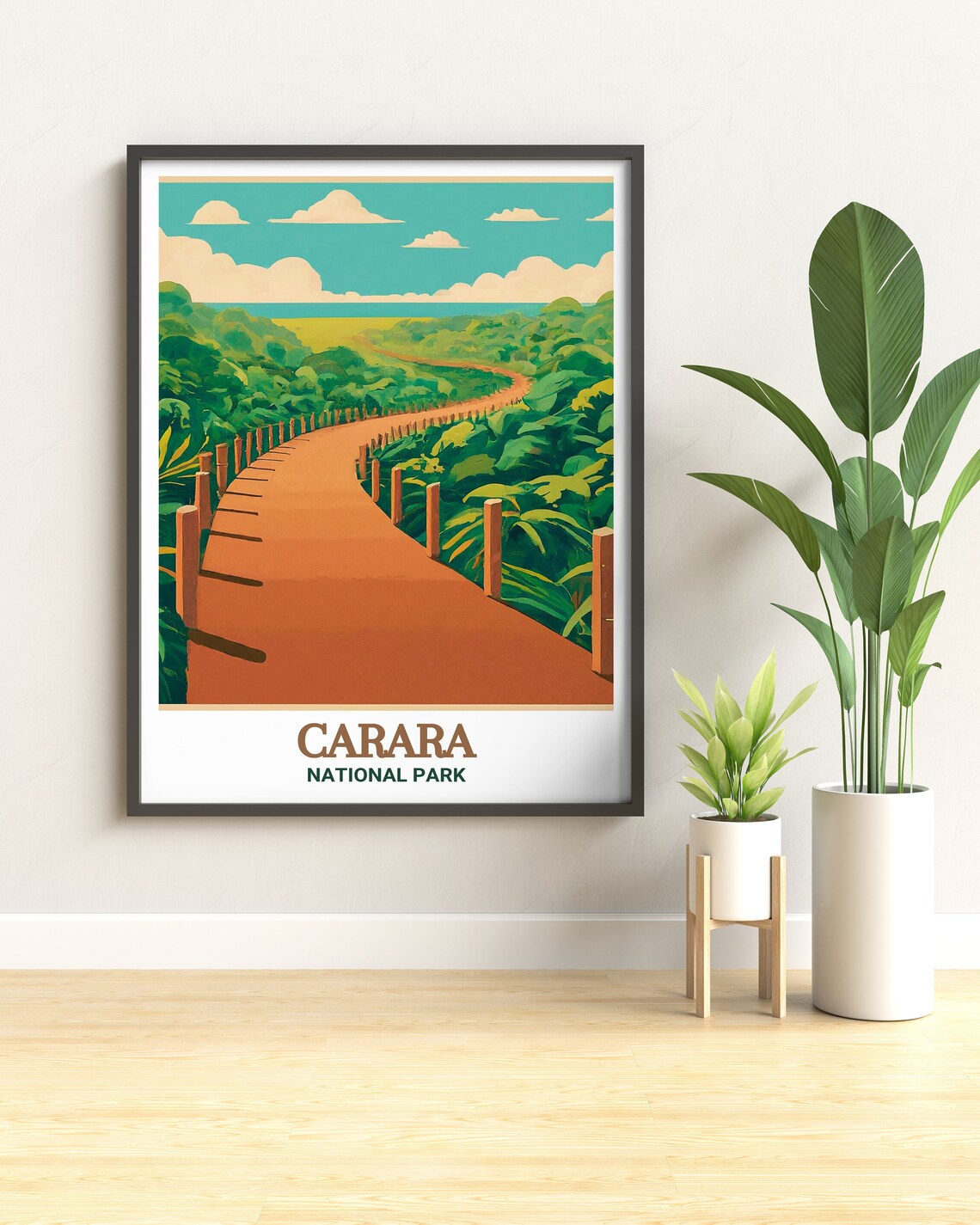 Carara National Park Jungle Trail with Wooden Rails Travel Poster - Image 3