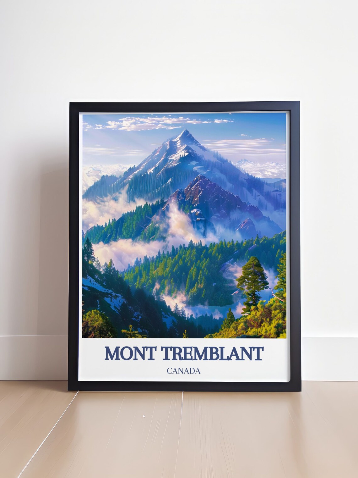Mont Tremblant Snowcapped Peaks Above Laurentian Forest Poster - Image 4