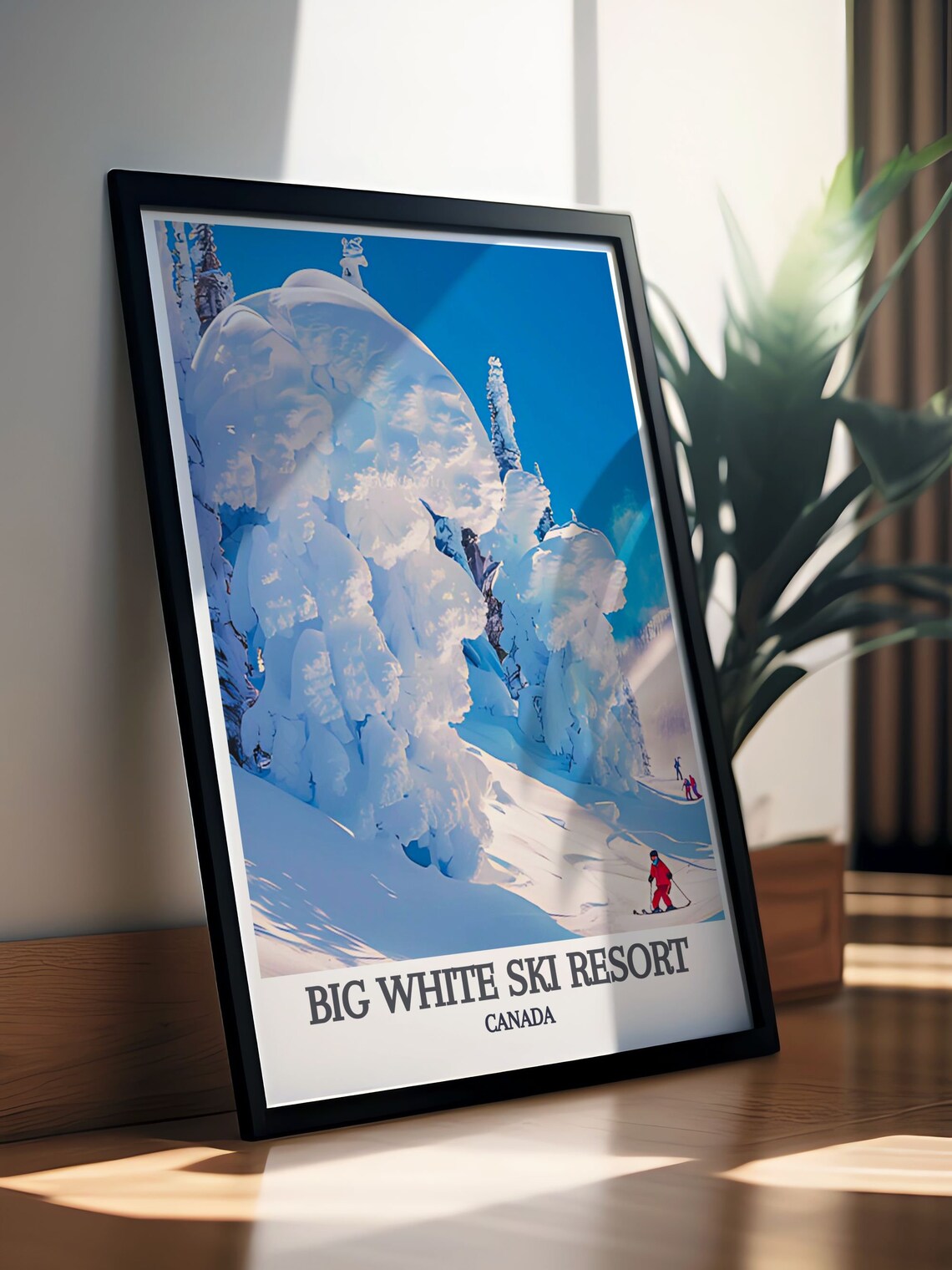 Big White Ski Resort Vintage Travel Poster, British Columbia - Image 3