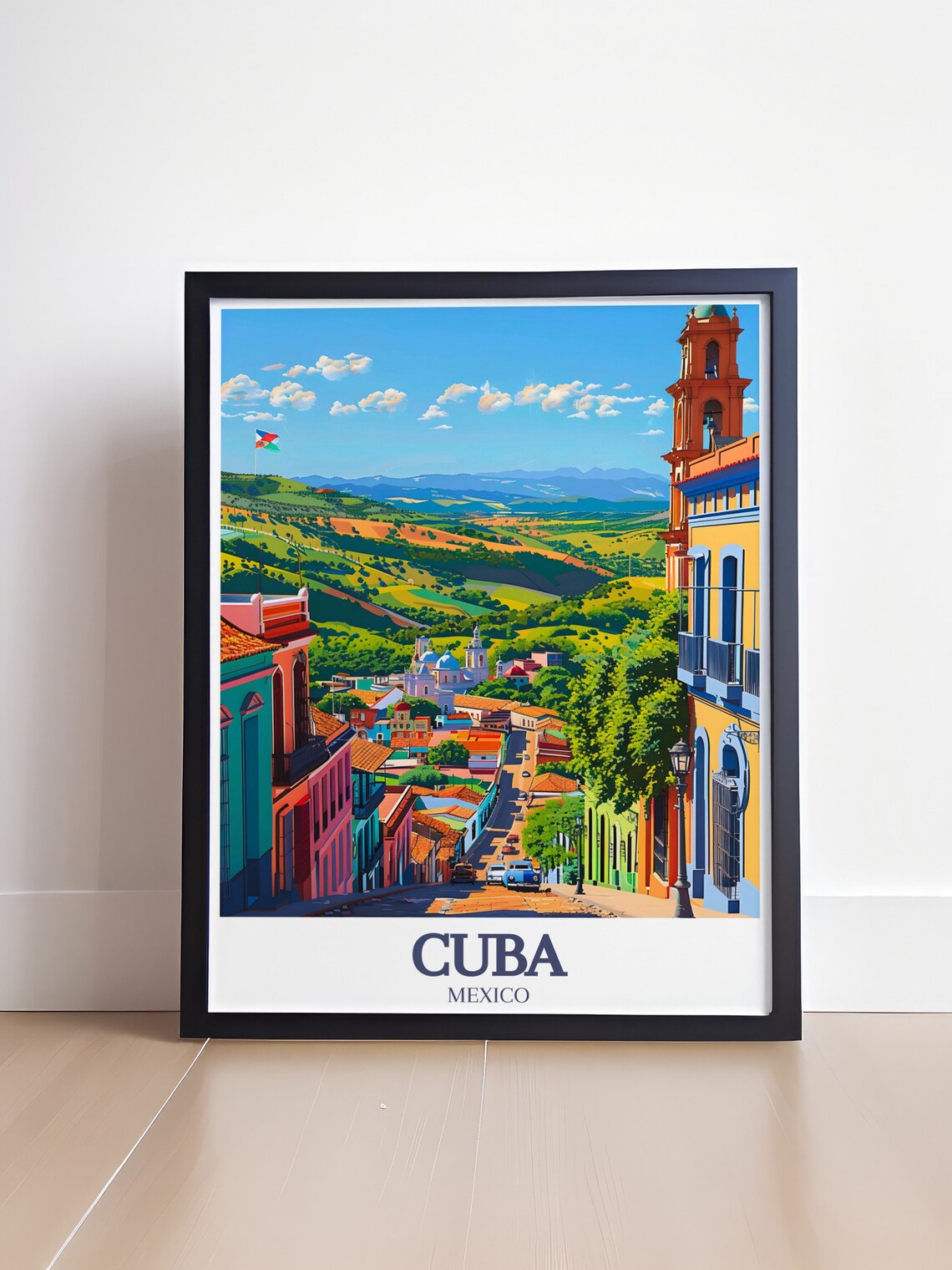 Mexico Cuba Guanajuato Colorful Colonial Hillside Street Poster - Image 4