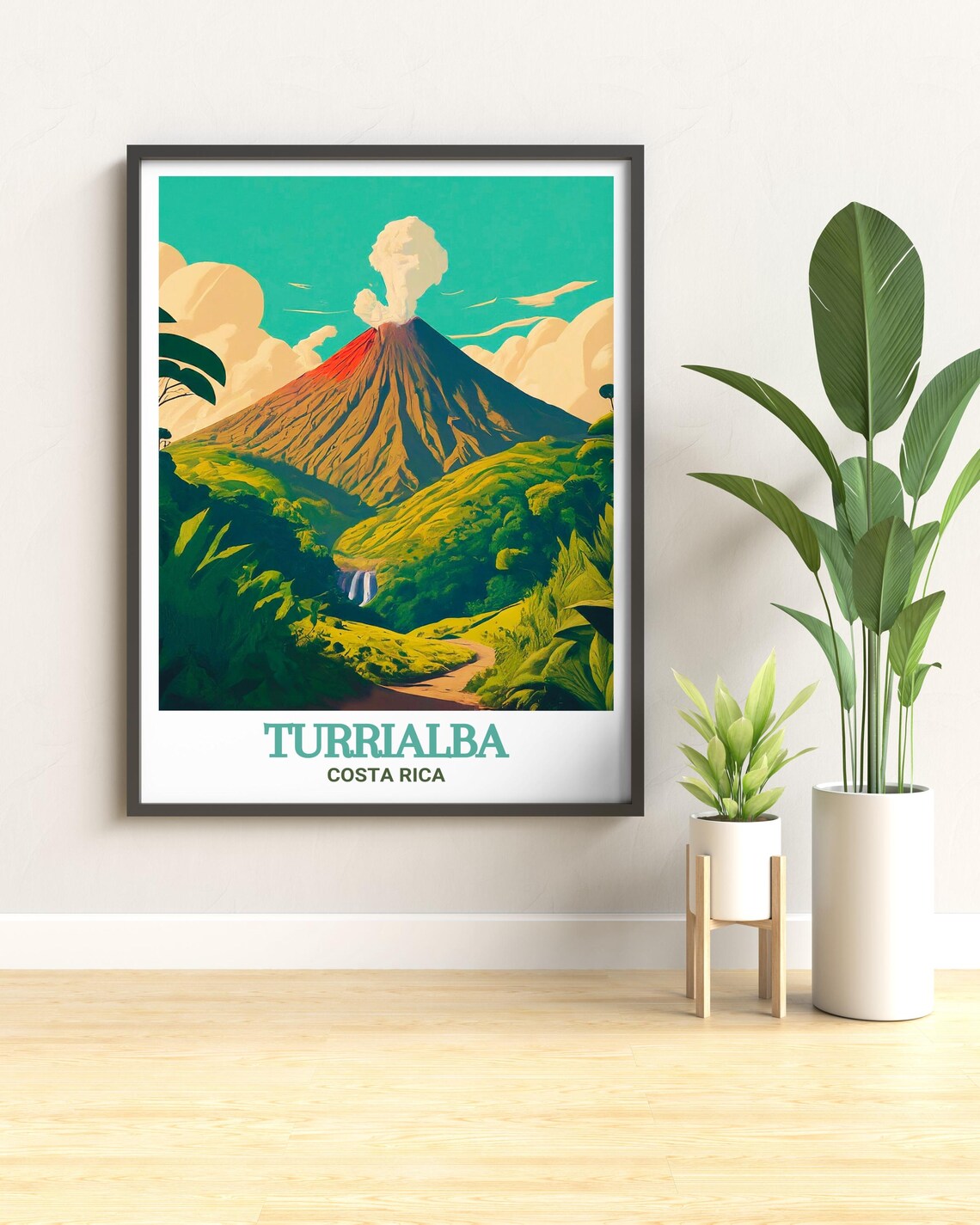 Turrialba Costa Rica Volcano Eruption Lush Jungle Valley Travel Poster - Image 4