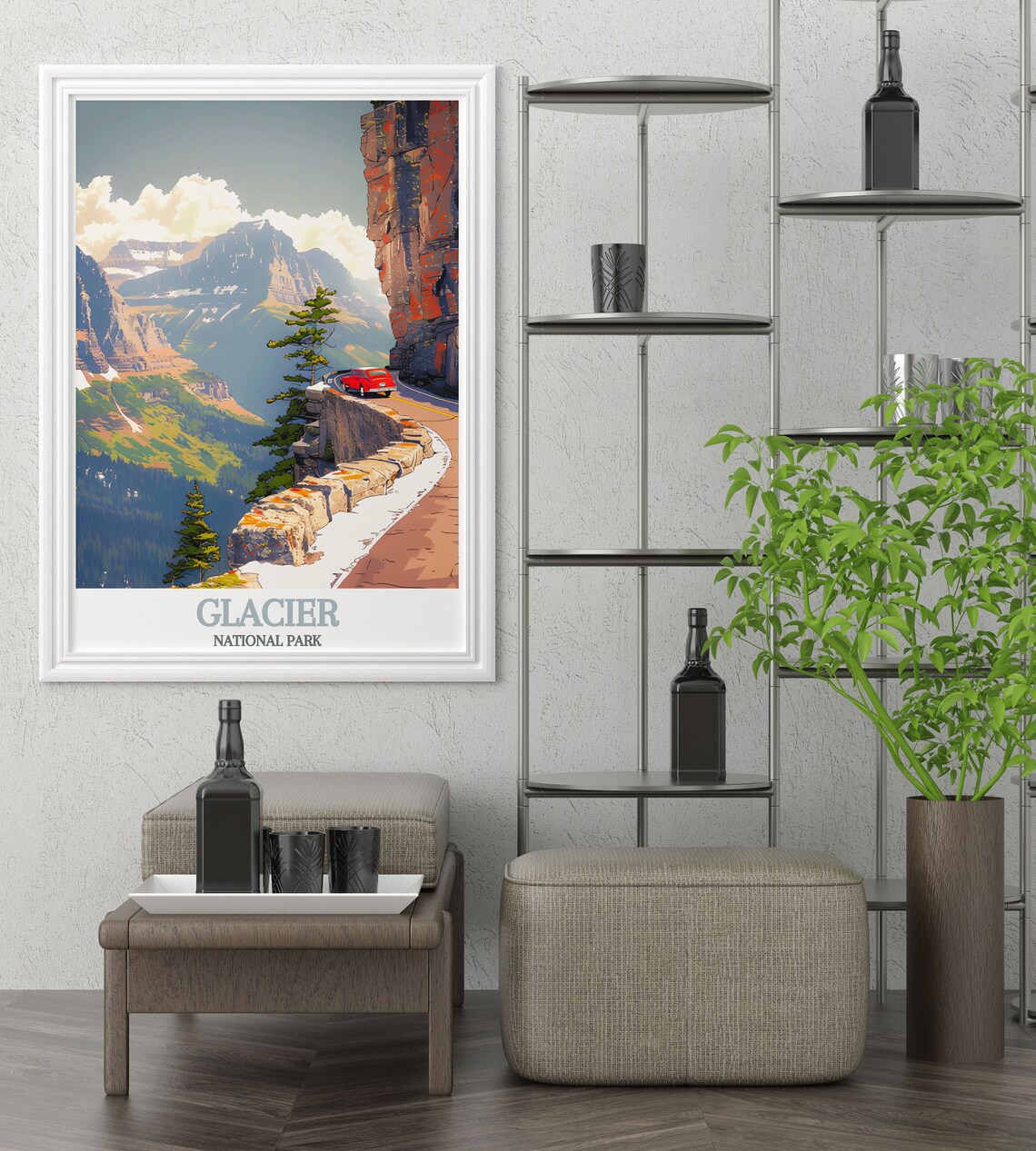 Glacier National Park Going to the Sun Road Mountain Drive Poster - Image 3