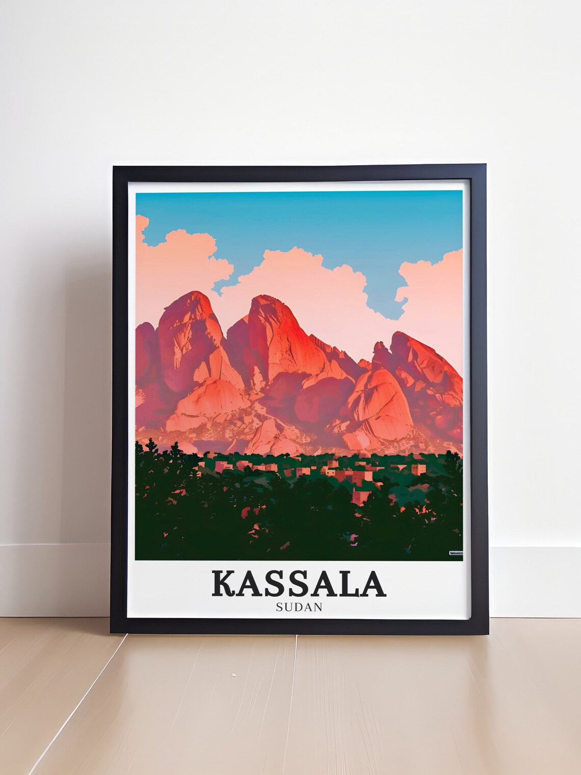 Kassala Sudan Red Granite Peaks Taka Mountains Sunset Poster - Image 4