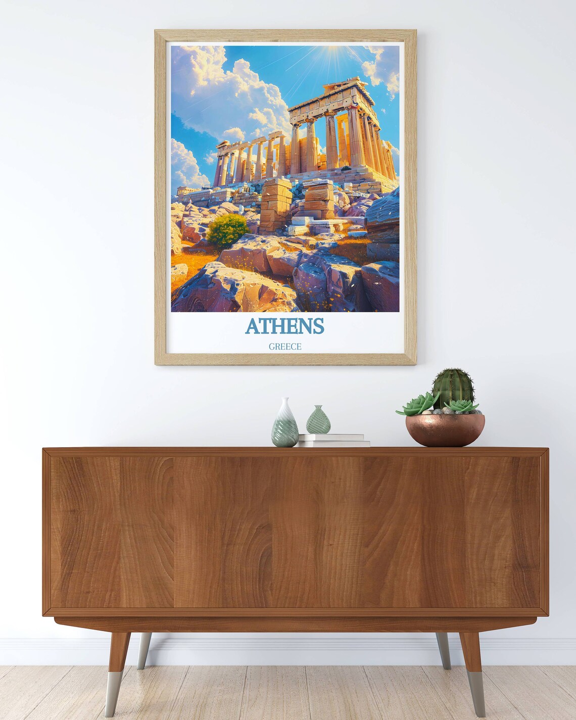 Athens Greece Ancient Parthenon Acropolis Golden Light Poster - Image 3