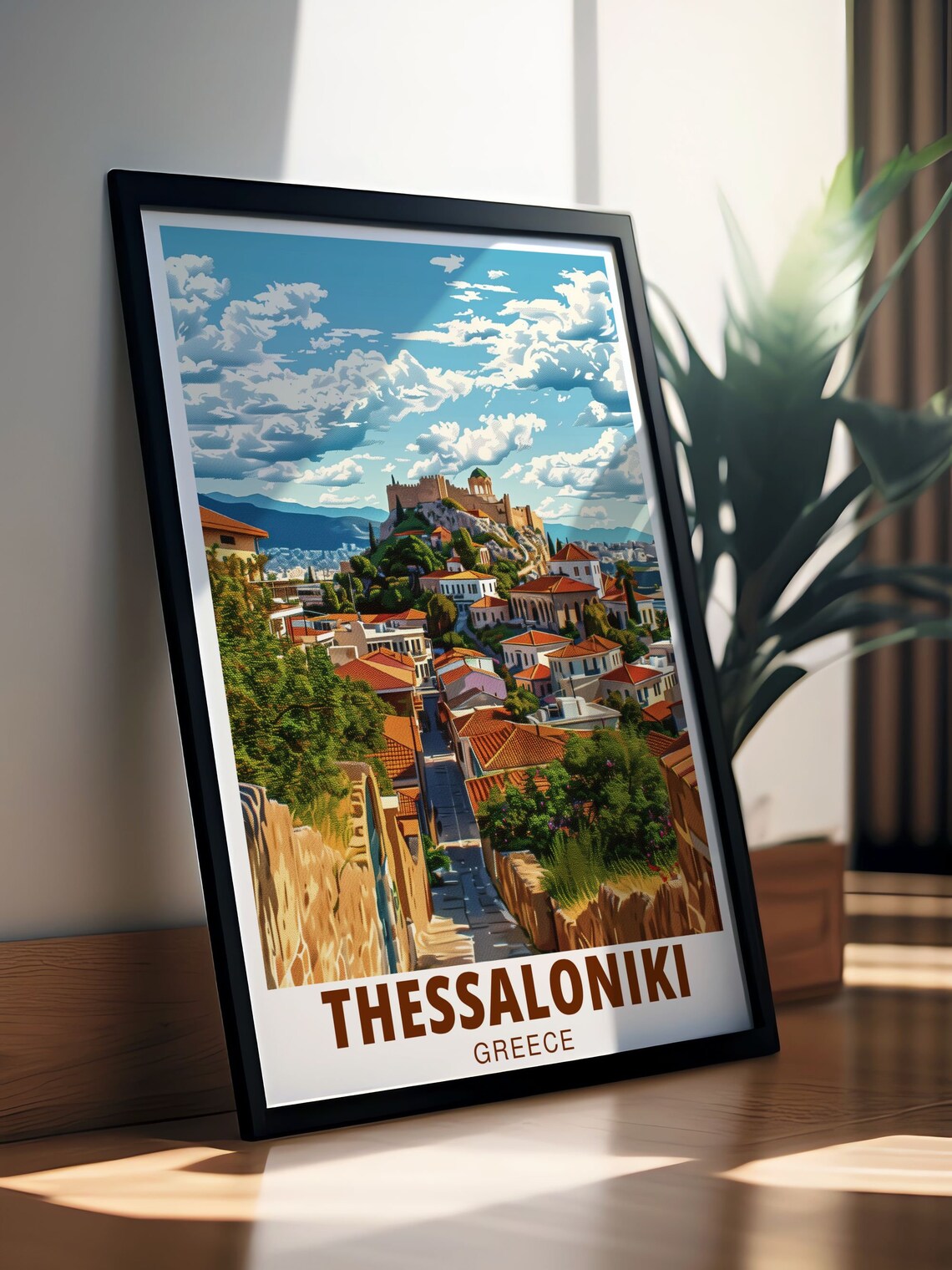 Thessaloniki Ano Poli Hilltop Fortress Old Town Greece Poster - Image 3