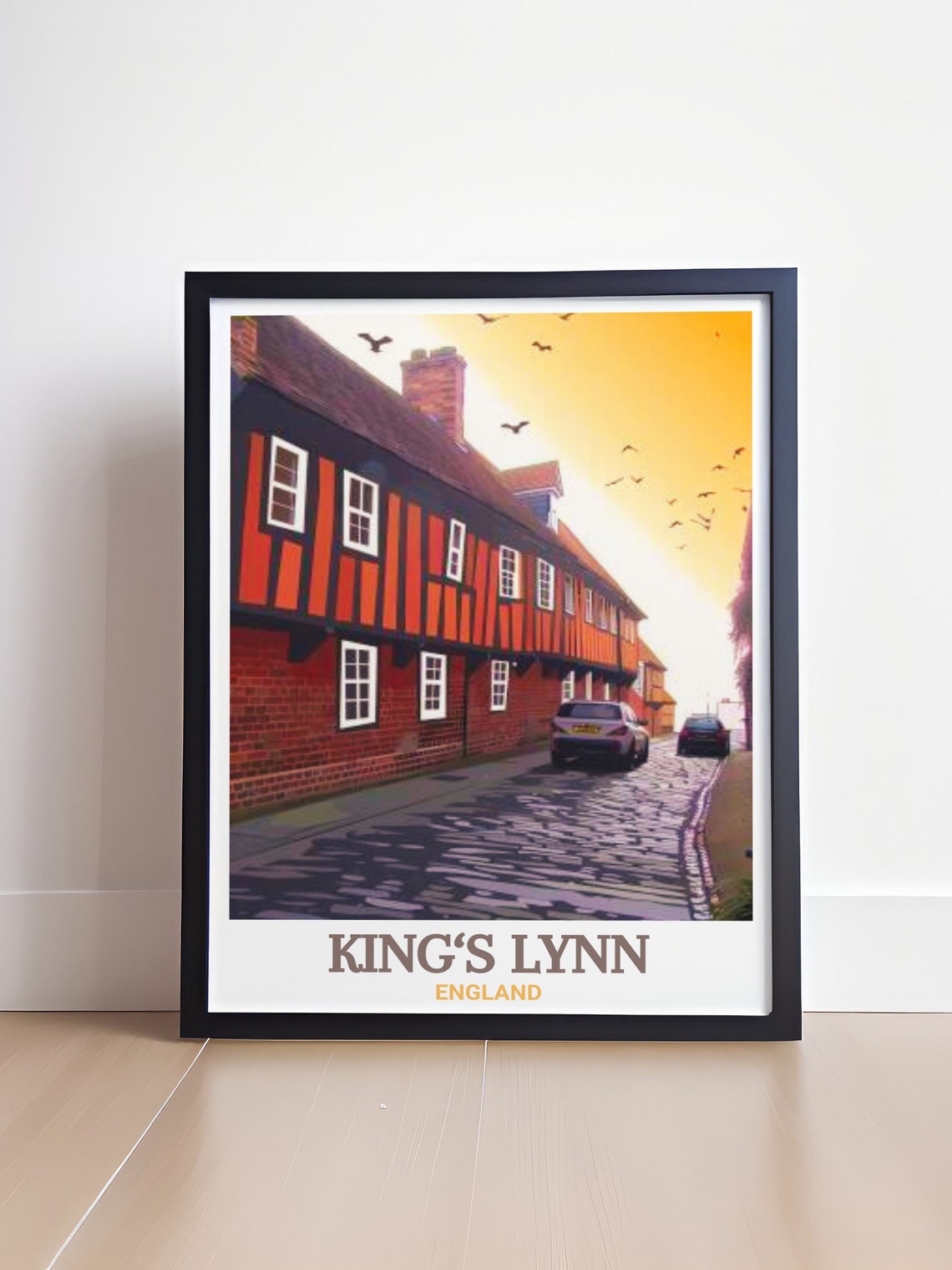 King's Lynn England Hanseatic Warehouse Sunset Travel Poster - Image 4