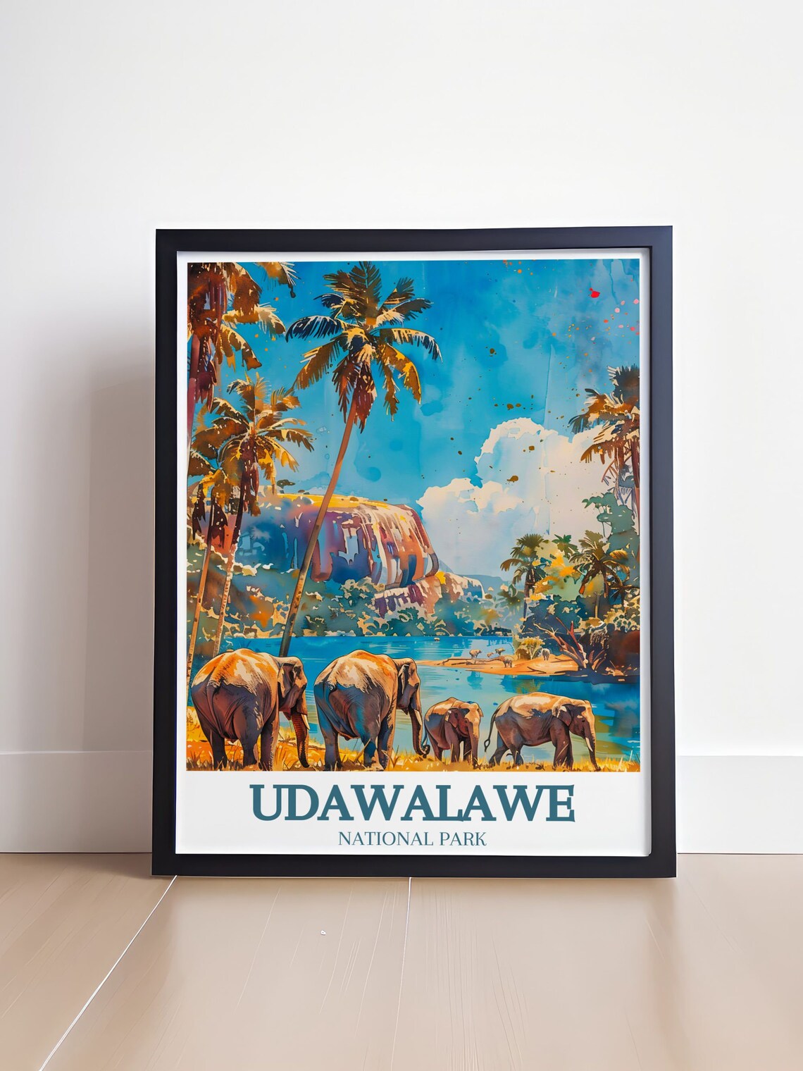 Udawalawe National Park Art National Park Print Of Udawalawe Reservoir And Walawe River Udawalawe Reservoir And Walawe River Art - Image 4
