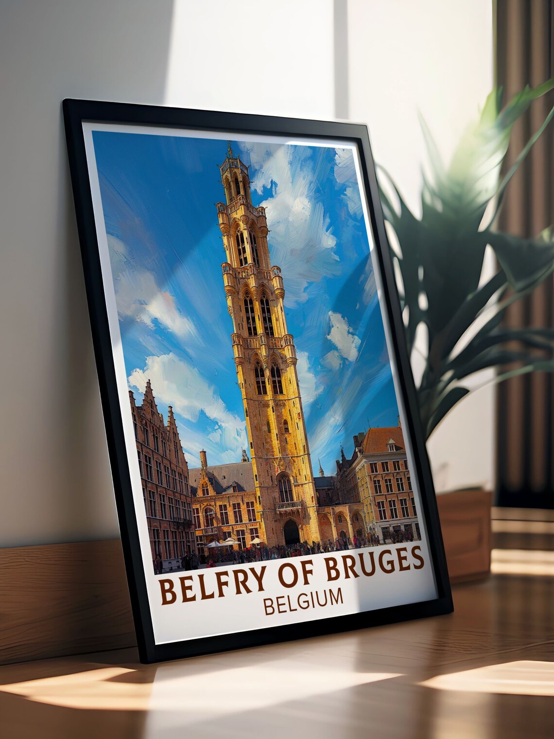 Historic Belfry of Bruges Medieval Bell Tower Belgium Poster - Image 3