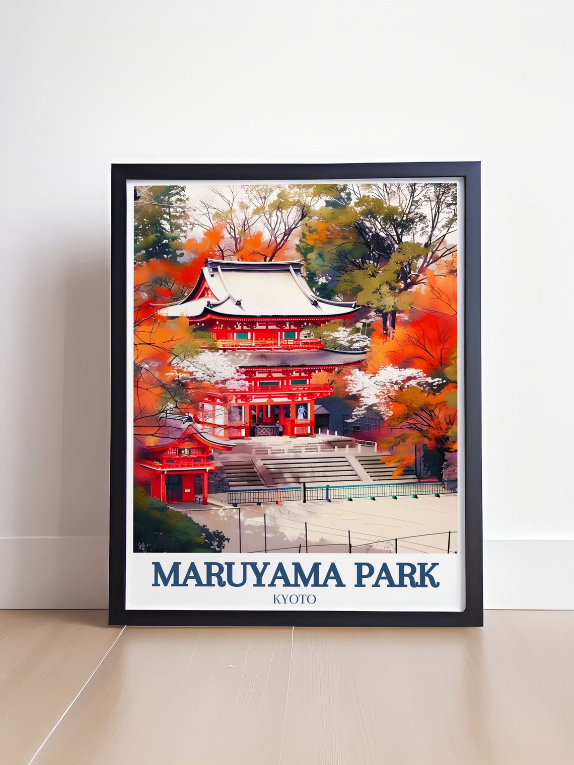 Maruyama Park Wall Art Kyoto Travel Poster Nishiromon Gate Kyoto Decor Kyoto Nishiromon Gate Art Kyoto Nishiromon Gate Art Print - Image 4