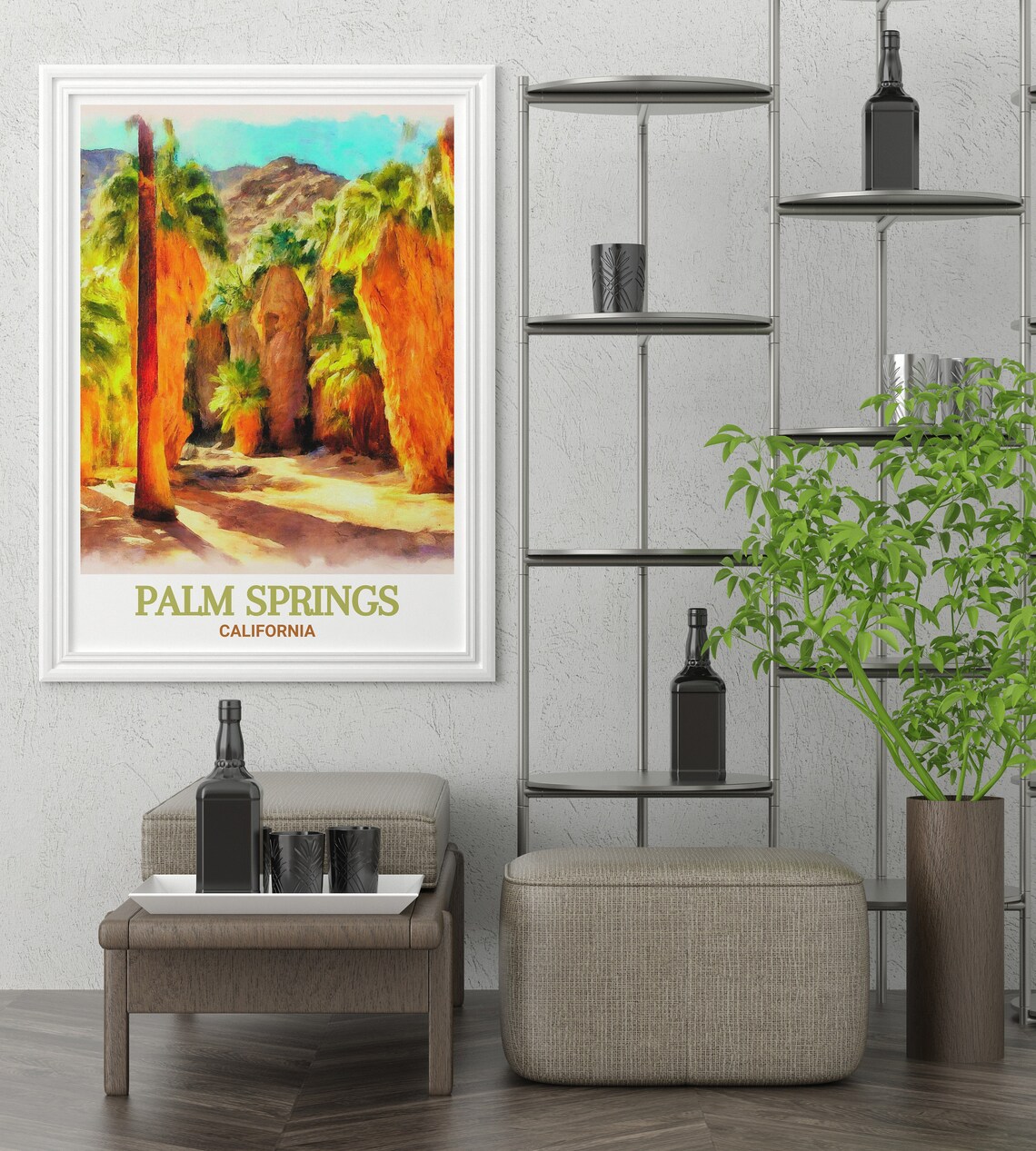 Palm Springs Indian Canyons Palm Oasis California Desert Poster - Image 3