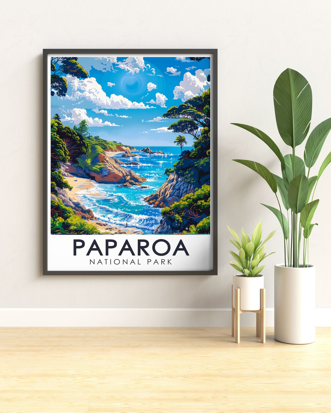 Paparoa Coastal Cove Sea Stacks New Zealand National Park Poster - Image 3