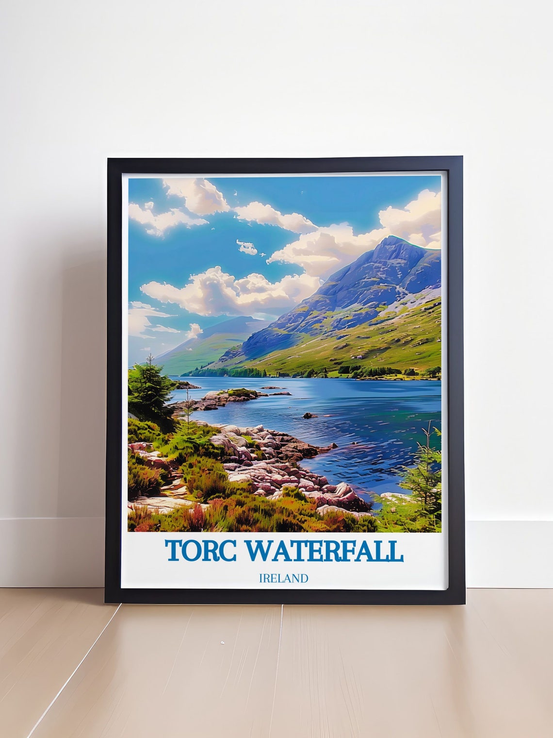 Torc Waterfall Ireland Killarney Mountain Lake Scenic View Poster - Image 4