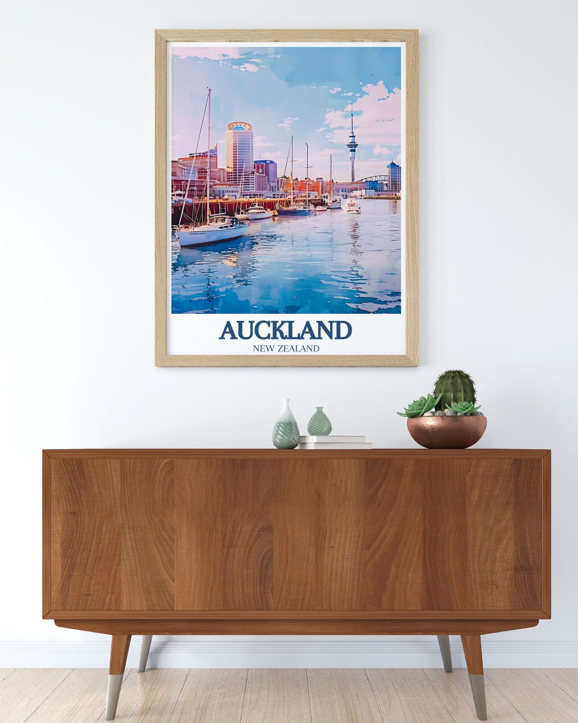 Auckland Art Print Viaduct Harbour Decor New Zealand Wall Art Auckland Gift Auckland Harbour Bridge Poster New Zealand Art Print - Image 3
